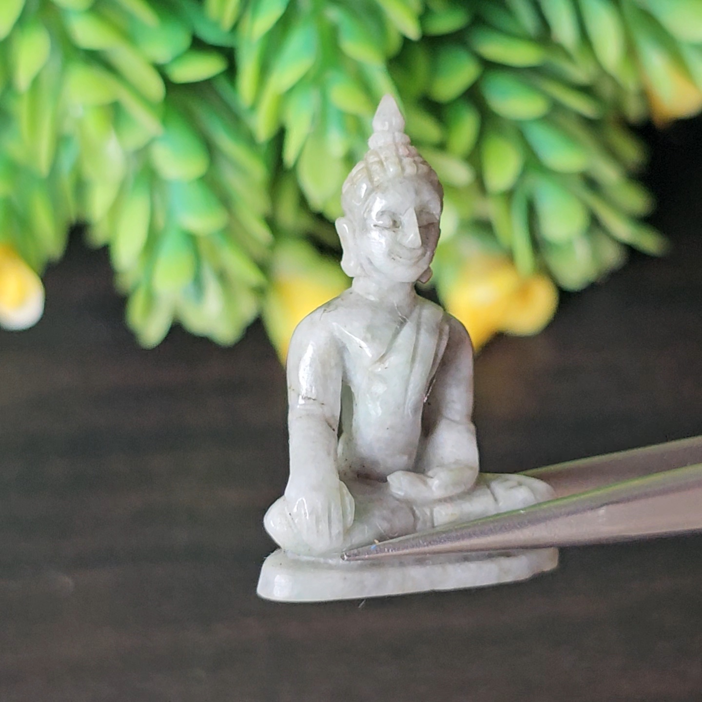 หยก แกะสลัก รูป พระ (Burmese jadeite) 27.54 กะรัต (cts.) หยก พม่า แท้