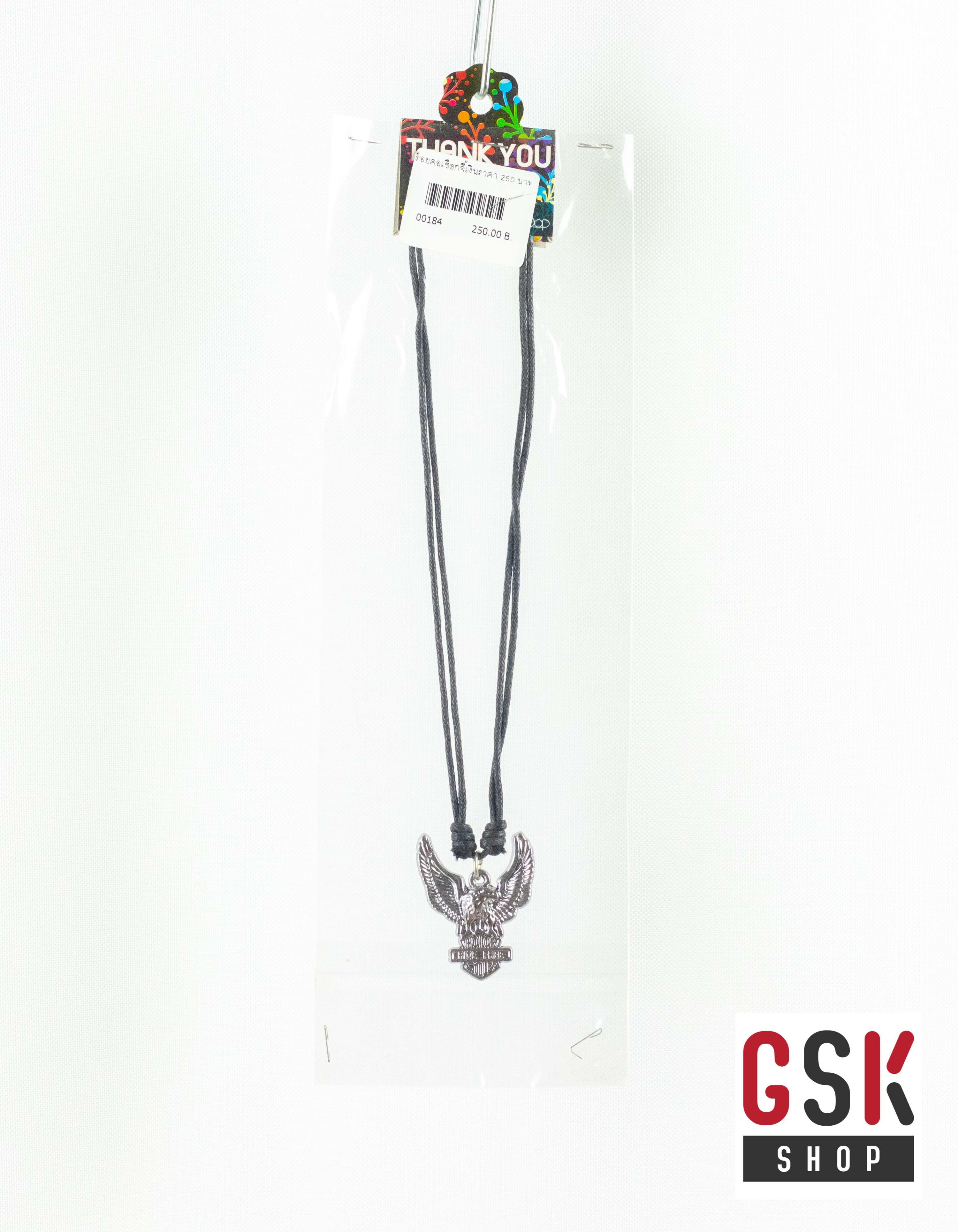 สร้อยคอเชือก+จี้เงิน