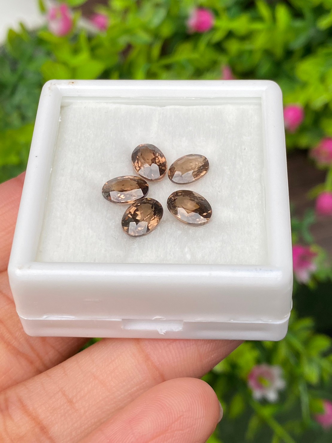 พลอย เพทาย Natural Zircon 6.9 กะรัต (Cts.) 5 เม็ด (Pcs.) พลอยแท้อัญมณีมงคล ประจําวันเกิด เครื่องประดับพลอย