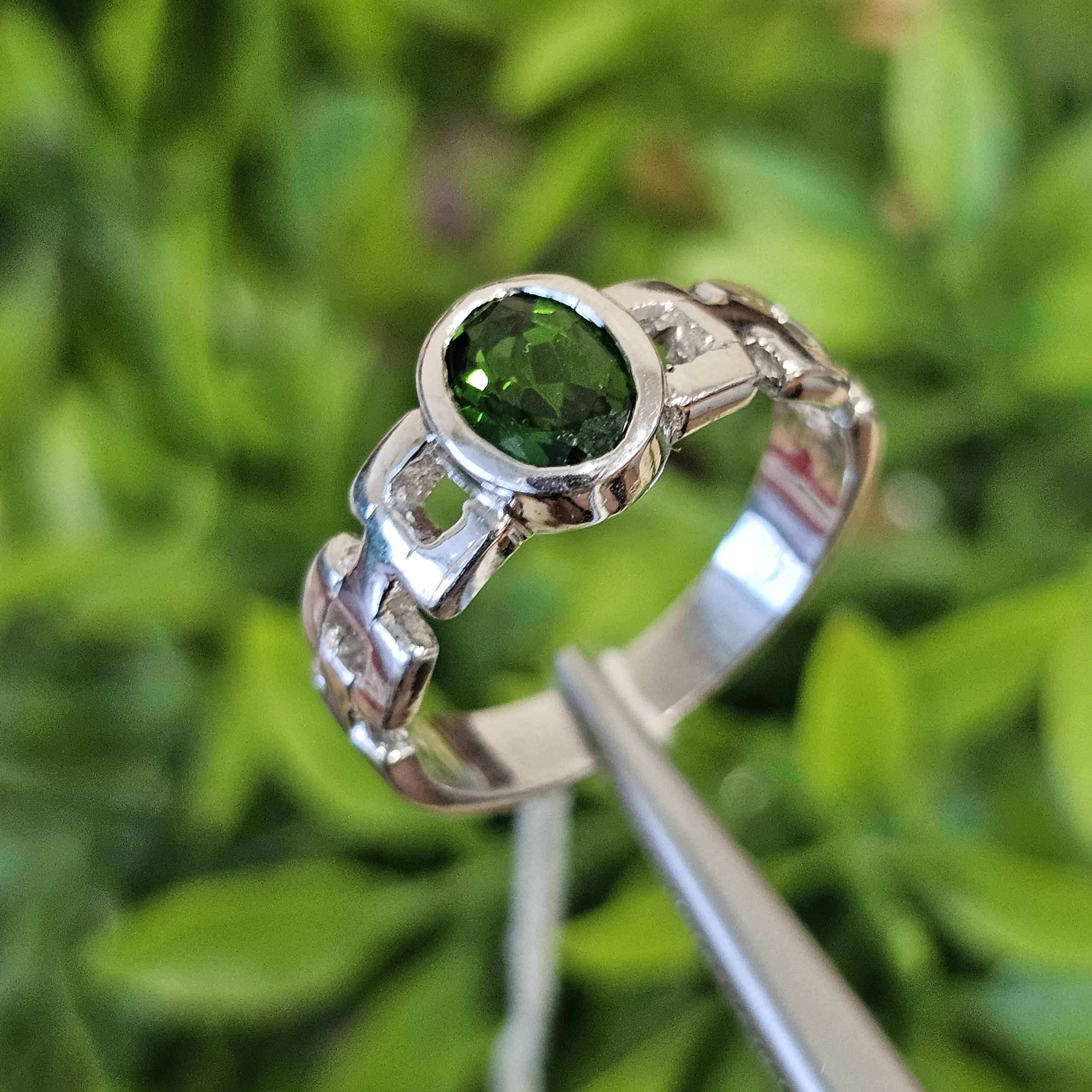 แหวน พลอย (Size) 53 Green Diopsitc