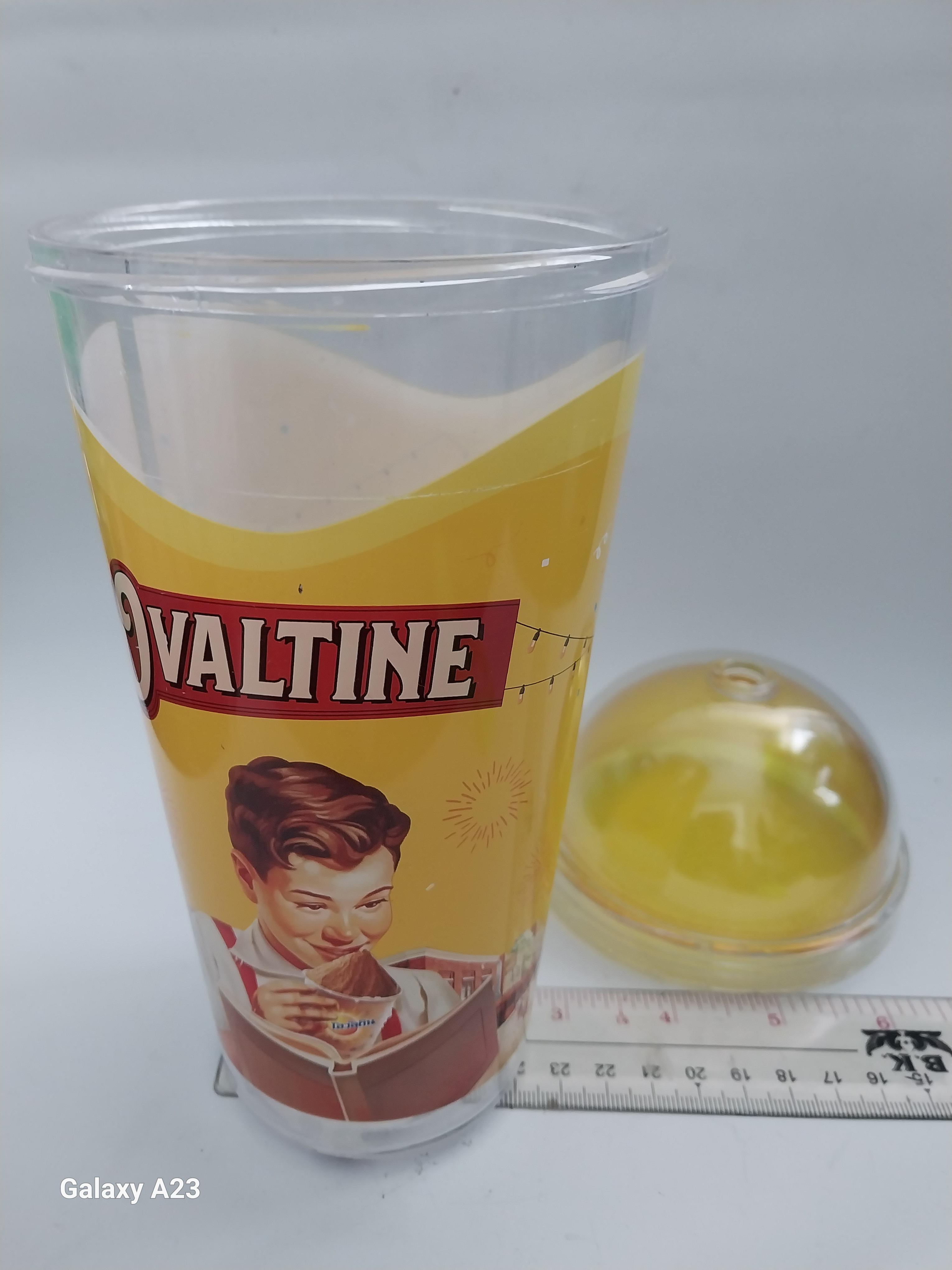 มีหลายภาพ แก้วโอวัลติน (ราคาใบละ) ของเก่ามีรอยบ้างกรุณาดูทุกภาพ Ovaltine