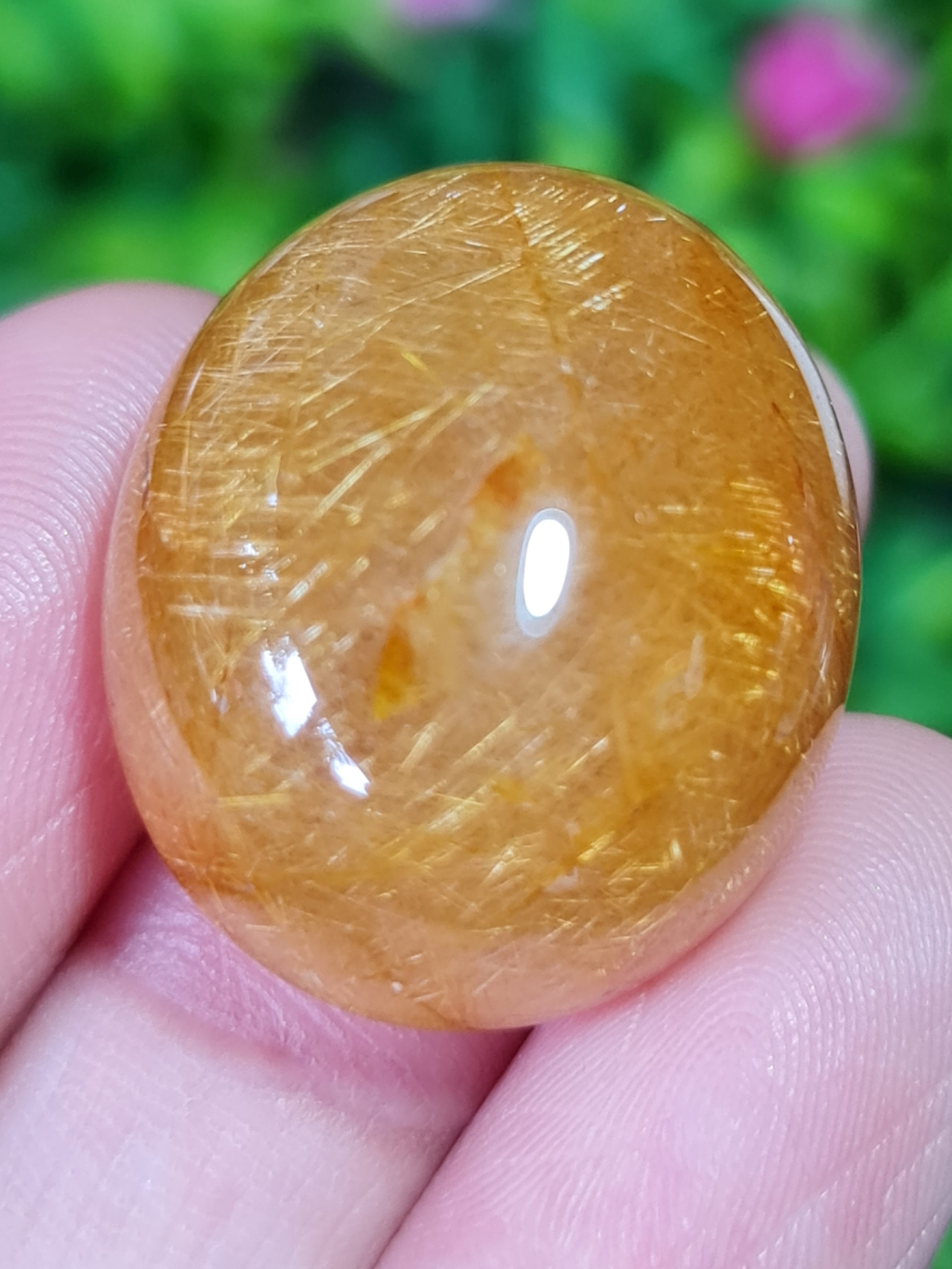 ไหมทอง ควอตซ์ Golden Rutilated Quartz 51.53 กะรัต Cts.พลอยแท้ อัญมณีมงคลประจําวันเกิด เครื่องประดับพลอย