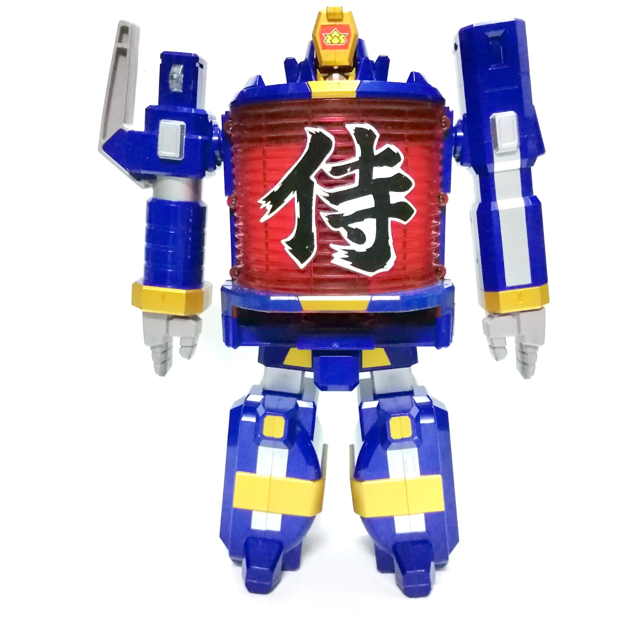 หุ่น DX ไดโกะโย หุ่นยนต์ที่แปลงร่างมาจากโคมสายตรวจ สมัยเอโดะ จากภาพยนตร์เซ็นไต เรื่อง ขบวนการซามูไร ชินเคนเจอร์ ขนาดตามรูป ระบบใช้ได้ปกติ สามารถเปลี่นนสภาพเป็นหุ่น และคืนสภาพเป็นโคมตะเกียง ได้ด้วย ***ไม่มีแผ่นดิสซามูไร ให้**สภาพดี ใช้งานได้ปกติ