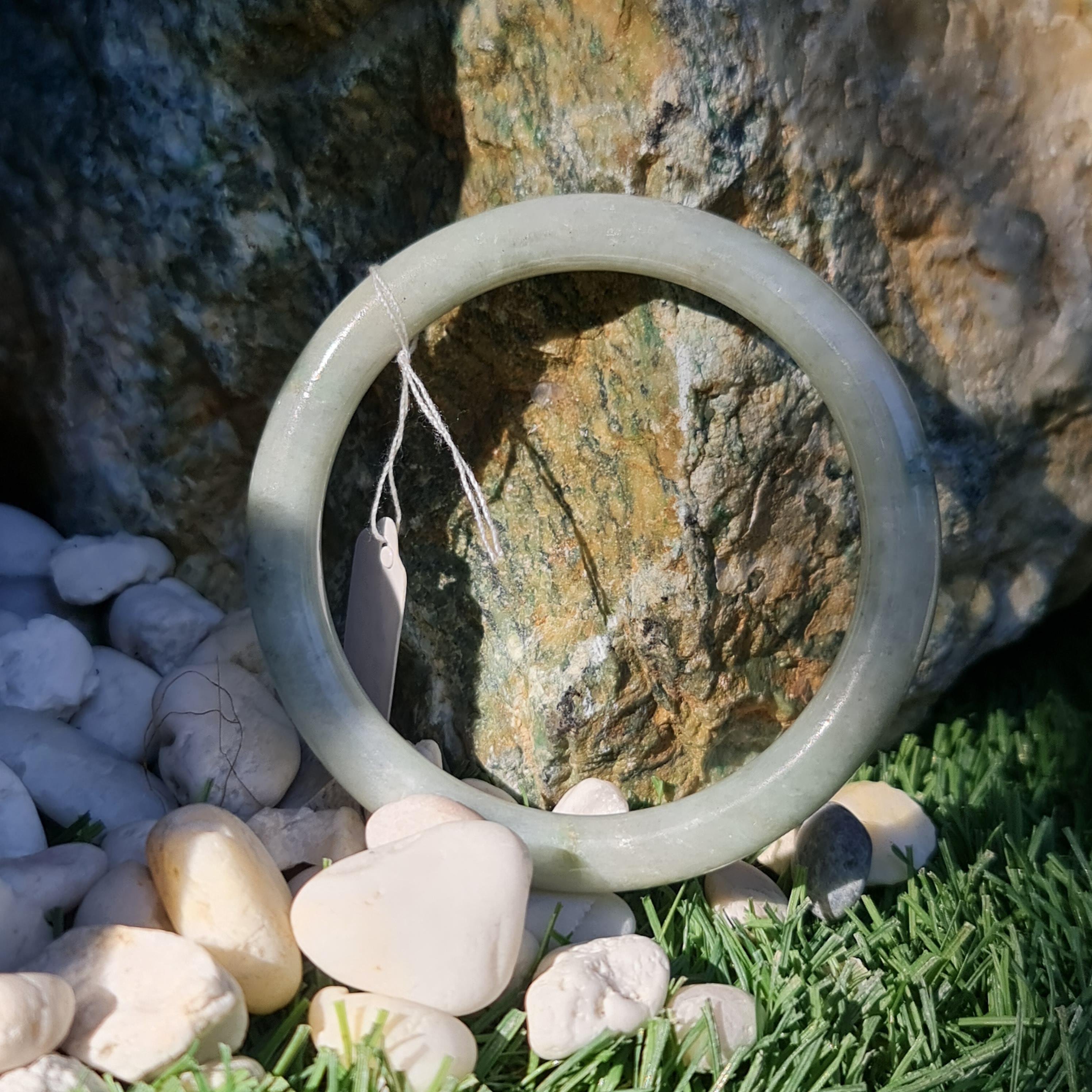 JB6711213 หยก พม่า แท้ Jade กำไลหยก 57.0 มม. (Jadeite bracelet) พม่า (Myanmar)