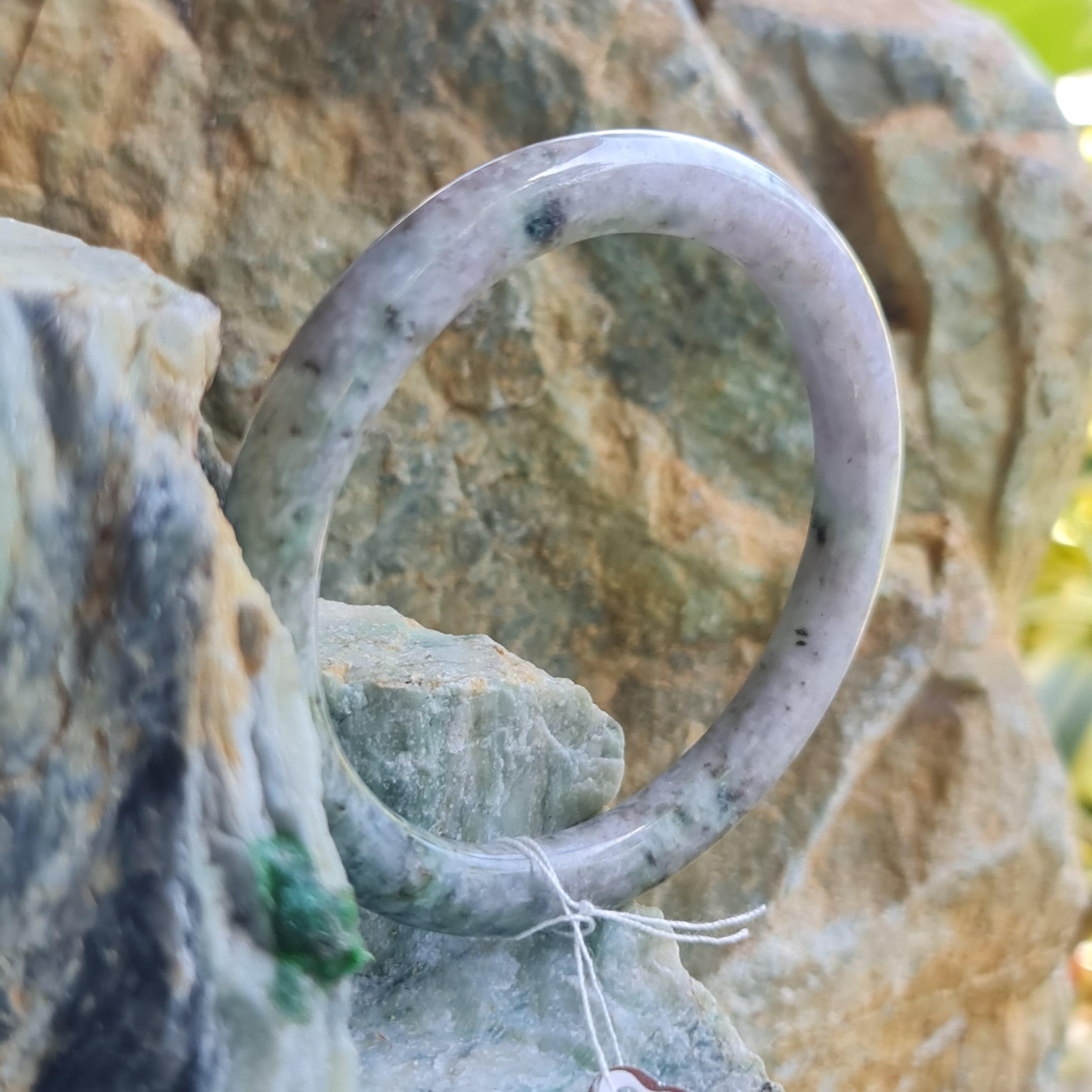 JB6711179 หยก พม่า แท้ Jade กำไลหยก 58.2 มม. (Jadeite bracelet) พม่า (Myanmar)