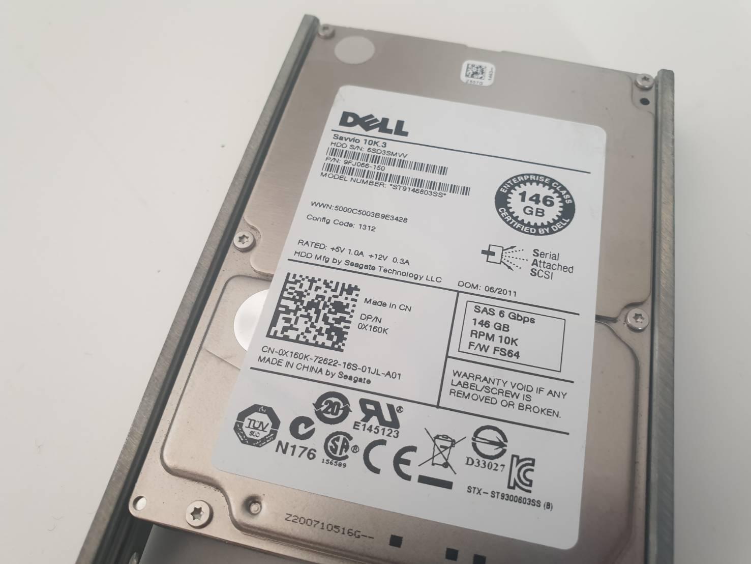 Dell Sas 146G 10k with Tray