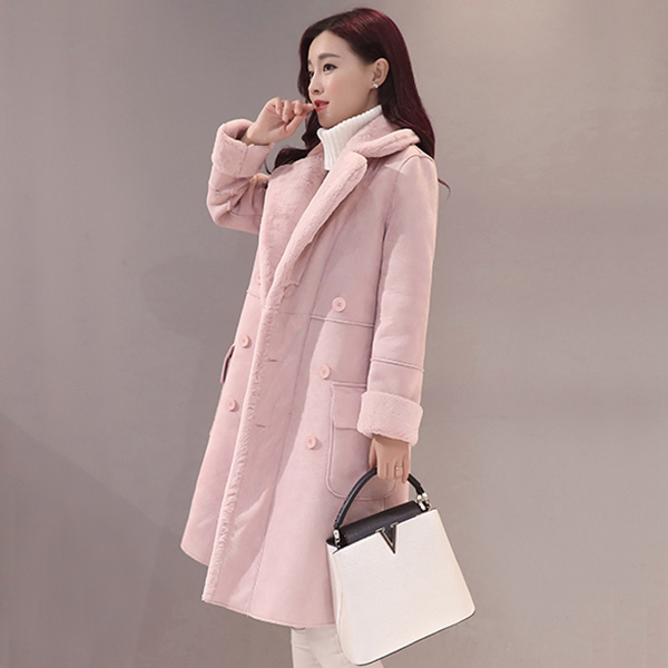 เดรสโค้ทหนังแกะกันหนาวติดลบ บุขนเฟอร์เต็มตัว (12218X)