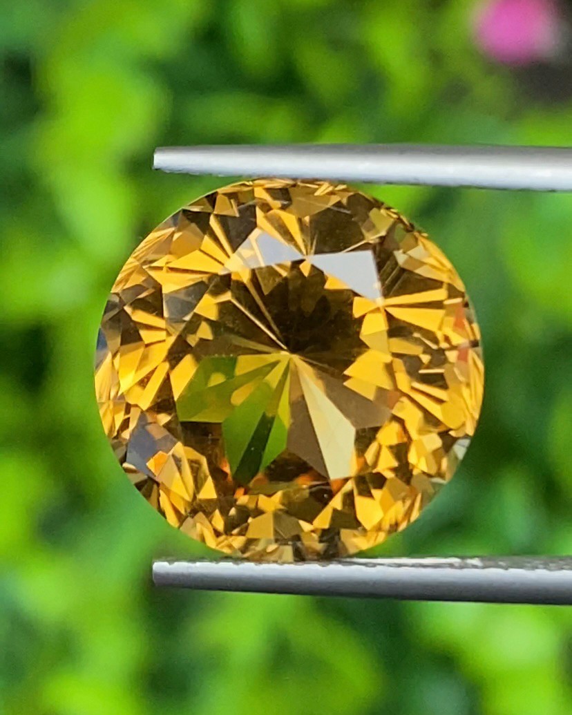 พลอย ซิทริน Citrine 10.32 กะรัต (Cts.) พลอยแท้ อัญมณีมงคลประจําวันเกิด เครื่องประดับพลอย