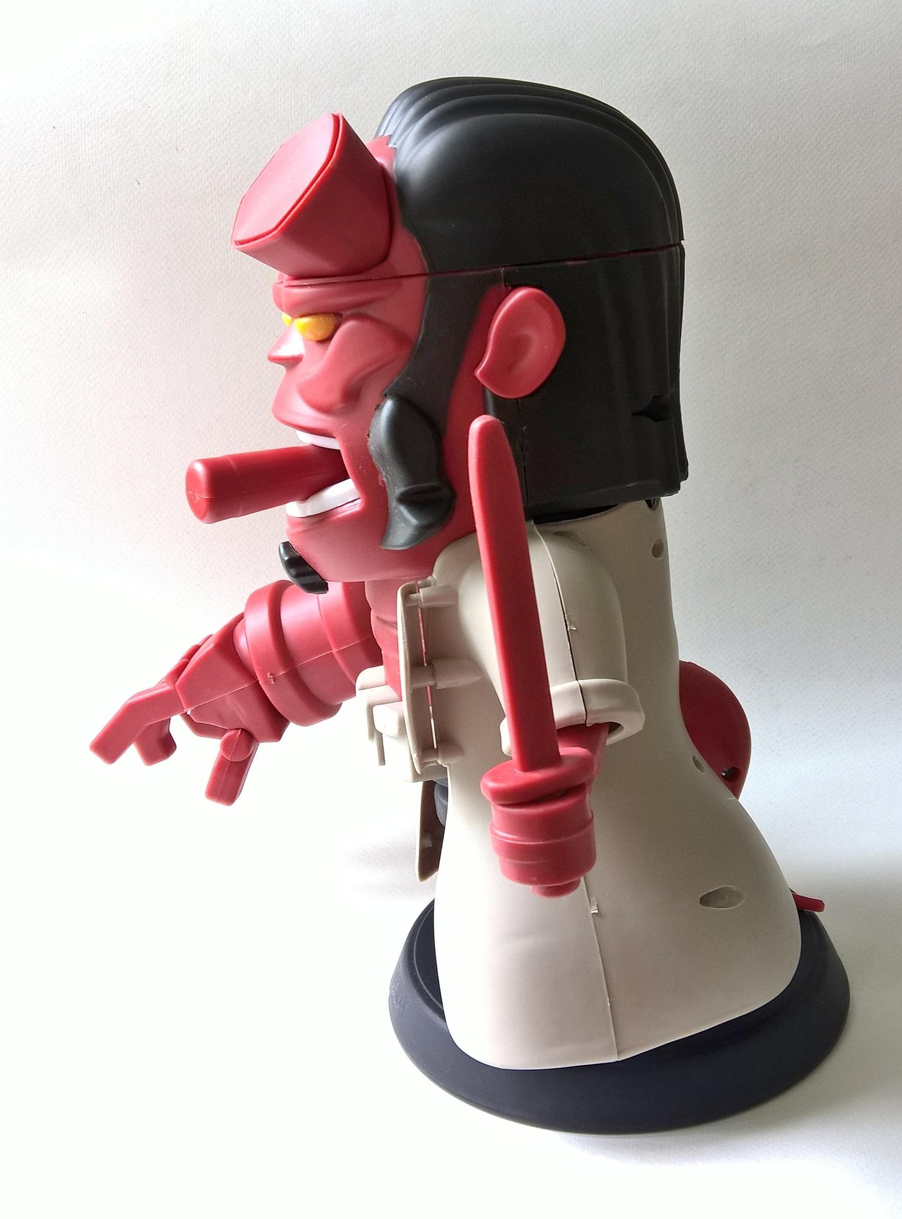 ของสะสม ถังข้าวโพดรูปตัว เฮลบอย Hell Boy จากภาพยนต์ Hell Boy, เมเจอร์ ซีเนเพล็กซ์ Major Cineplex, ขนาดประมาณ 30*25 cm.