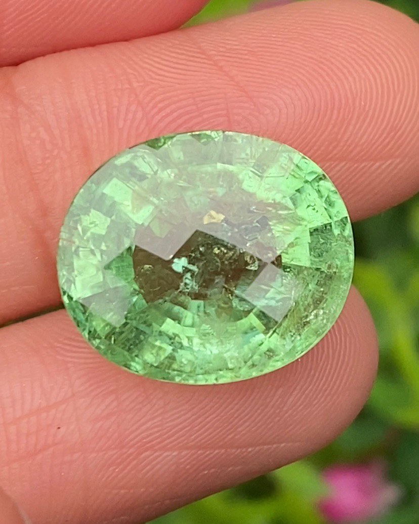 พลอย พาไรบ้า ทัวร์มาลีน Paraiba Tourmaline 13.99 กะรัต (Cts.) พร้อมใบเซอร์ พลอยแท้อัญมณีมงคล ประจําวันเกิด เครื่องประดับพลอย