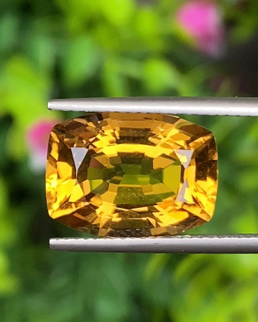 พลอย ซิทริน Citrine 7.10 กะรัต (Cts.) พลอยแท้ อัญมณีมงคลประจําวันเกิด เครื่องประดับพลอย