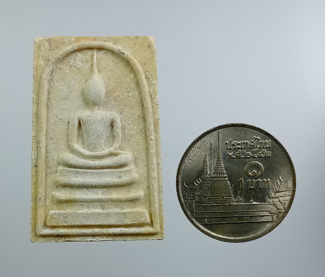 ก916 พระสมเด็จทิพย์มงคล (ผสมไม้ช่อฟ้า วัดระฆังฯ) วัดเจ้าอาม กรุงเทพฯ ปี2535