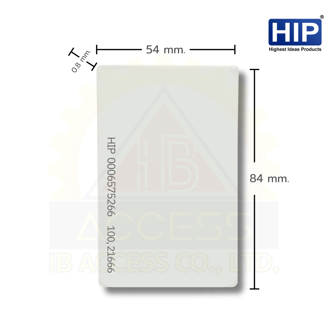 บัตรคีย์การ์ด Proximity Card แบบบาง 0.8 mm. ID 125KHz. ยี่ห้อ HIP (เรียงเลข)