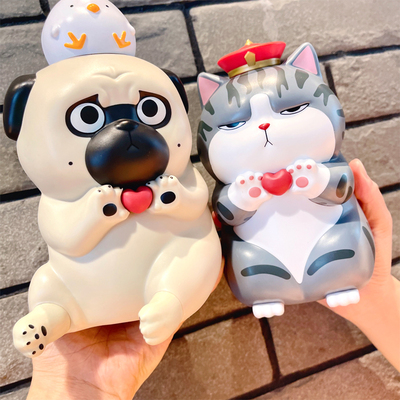 (PRE-ORDER) แก้วน้ำคู่รัก คู่เลิฟ PUG AND CAT