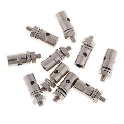 Stopper แบบตัวหนอน 6 เหลี่ยมล็อค ใช้กับลวดขนาด 1.5mm 1.8mm ใน 1 ถุงมี 4 ตัว