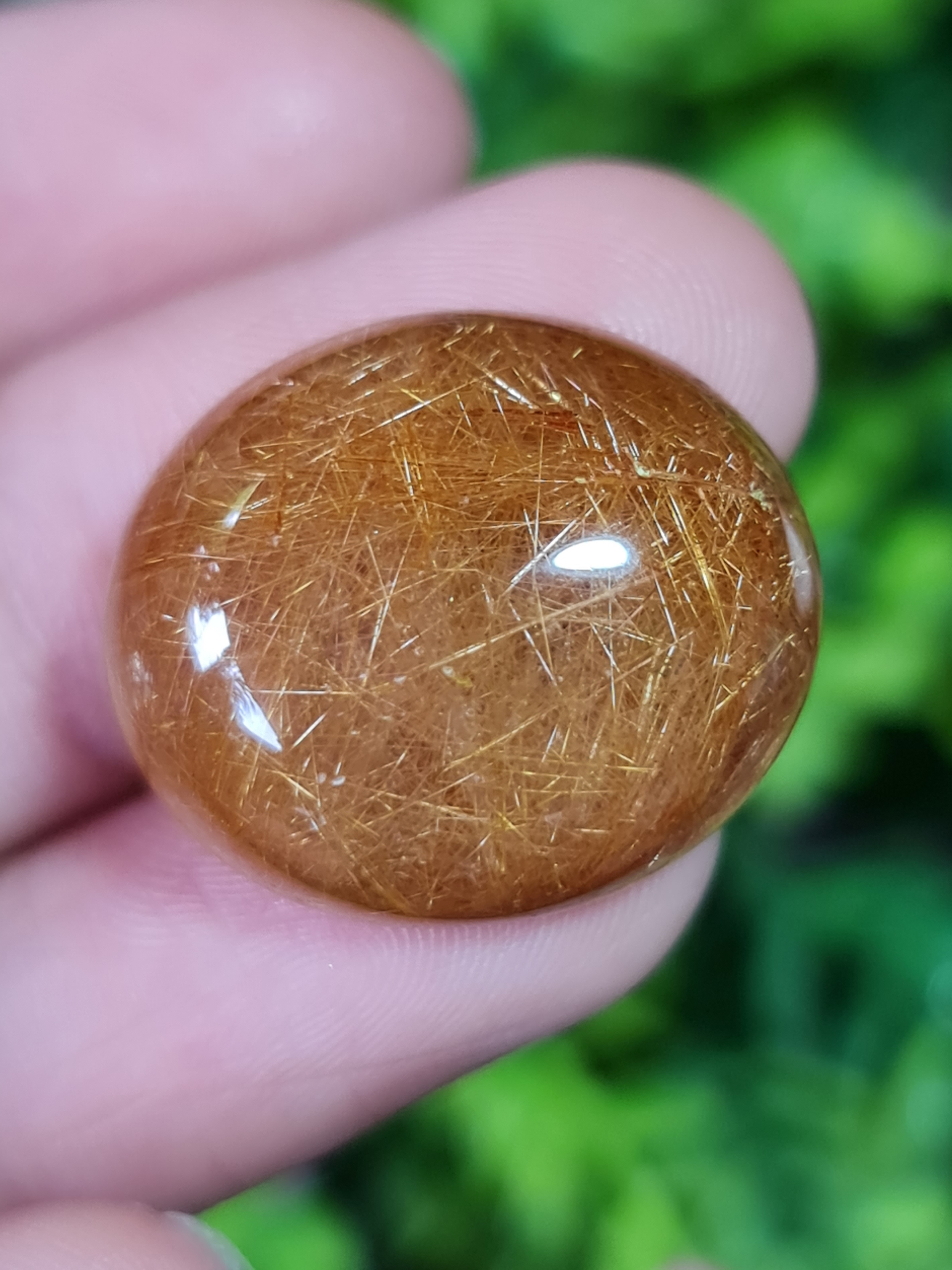 ไหมทอง ควอตซ์ Golden Rutilated Quartz 41.04 กะรัต Cts.พลอยแท้ อัญมณีมงคลประจําวันเกิด เครื่องประดับพลอย