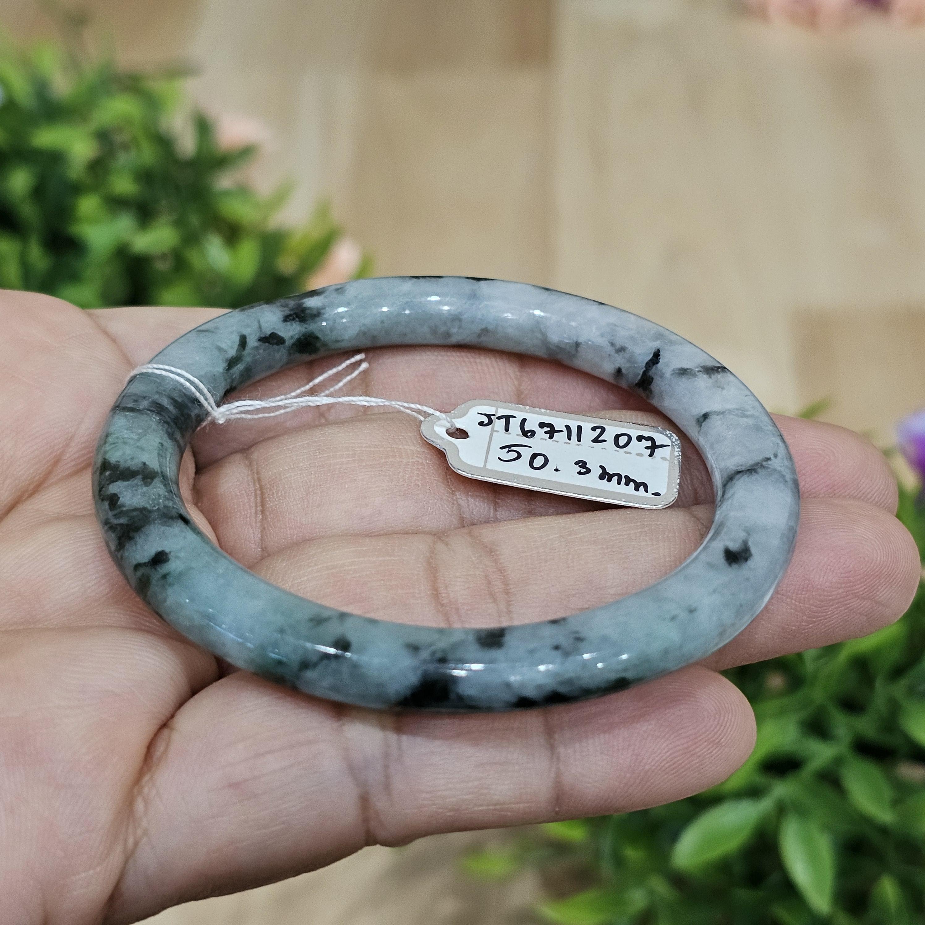 JB6711207 หยก พม่า แท้ Jade กำไลหยก (Jadeite bracelet) พม่า (Myanmar) 50.3 มม.