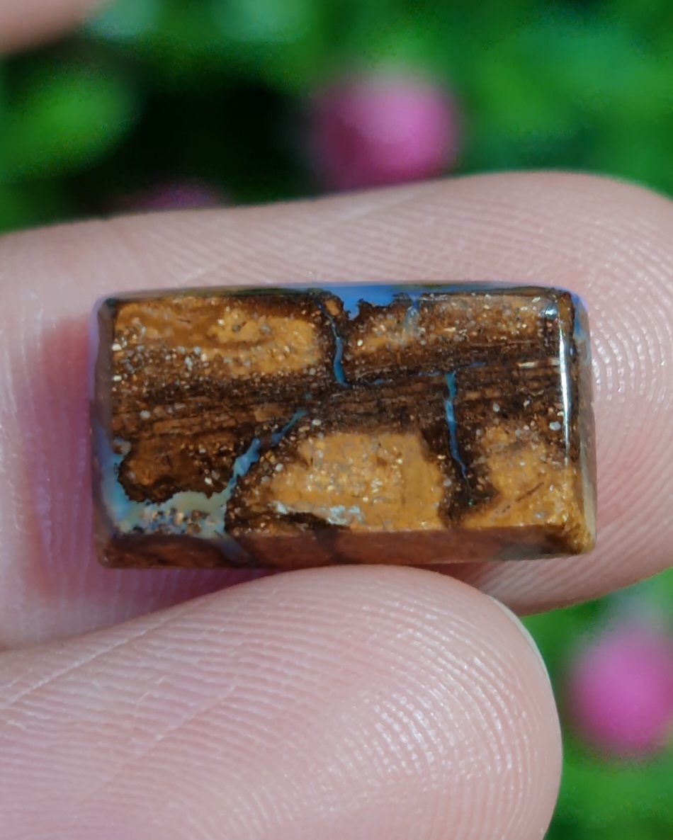พลอย โบลเดอร์ โอปอล ออสเตรเลีย Australian Boulder Opal 5.30 กะรัต (Cts.) พลอยแท้ อัญมณีมงคลประจําวันเกิด เครื่องประดับพลอย