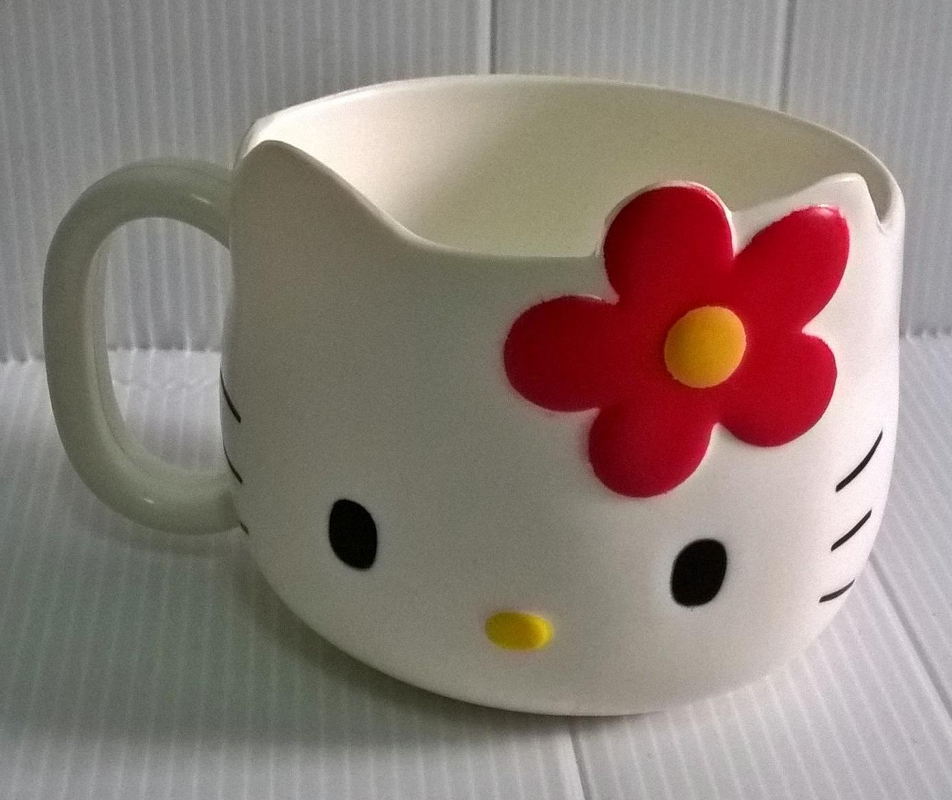 แก้วน้ำสำหรับเด็กทรงหัวคิตตี้ Hello Kitty, Sanrio ของสะสมจาก Lion ขนาดประมาณ 8*7 cm.