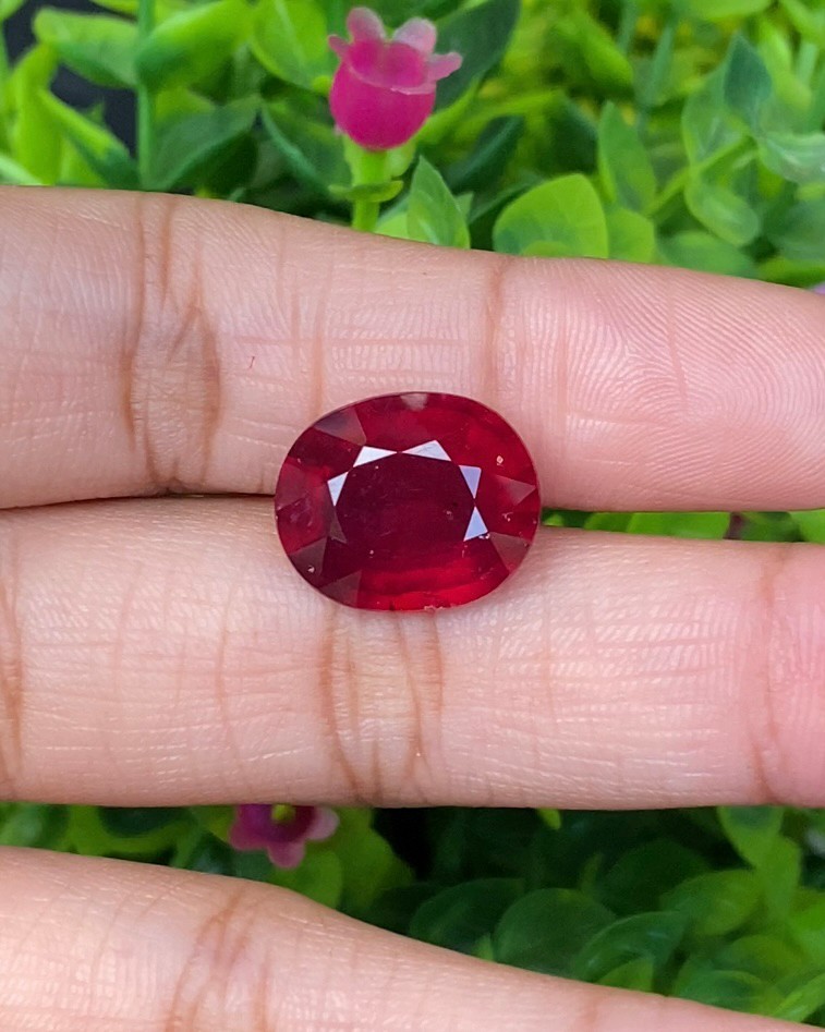 พลอย ทับทิม (Ruby Sapphire) 14.40 กะรัต (Cts.) พลอยแท้ อัญมณีมงคลประจําวันเกิด เครื่องประดับพลอย