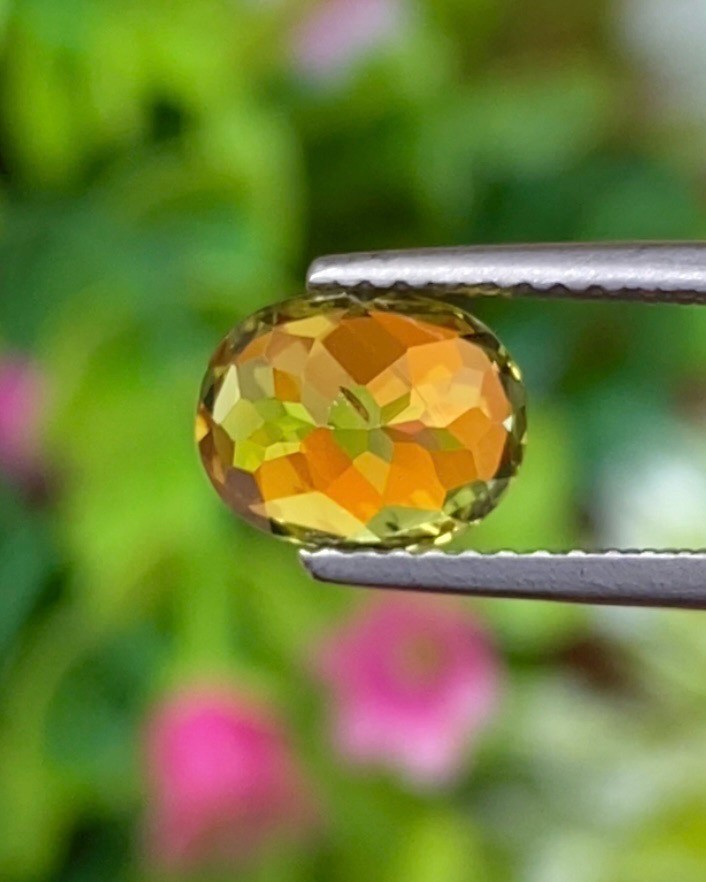 พลอย คริโซเบริล (Chrysoberyl) 1.90 กะรัต (Cts.) พลอยแท้ อัญมณีมงคลประจําวันเกิด เครื่องประดับพลอย