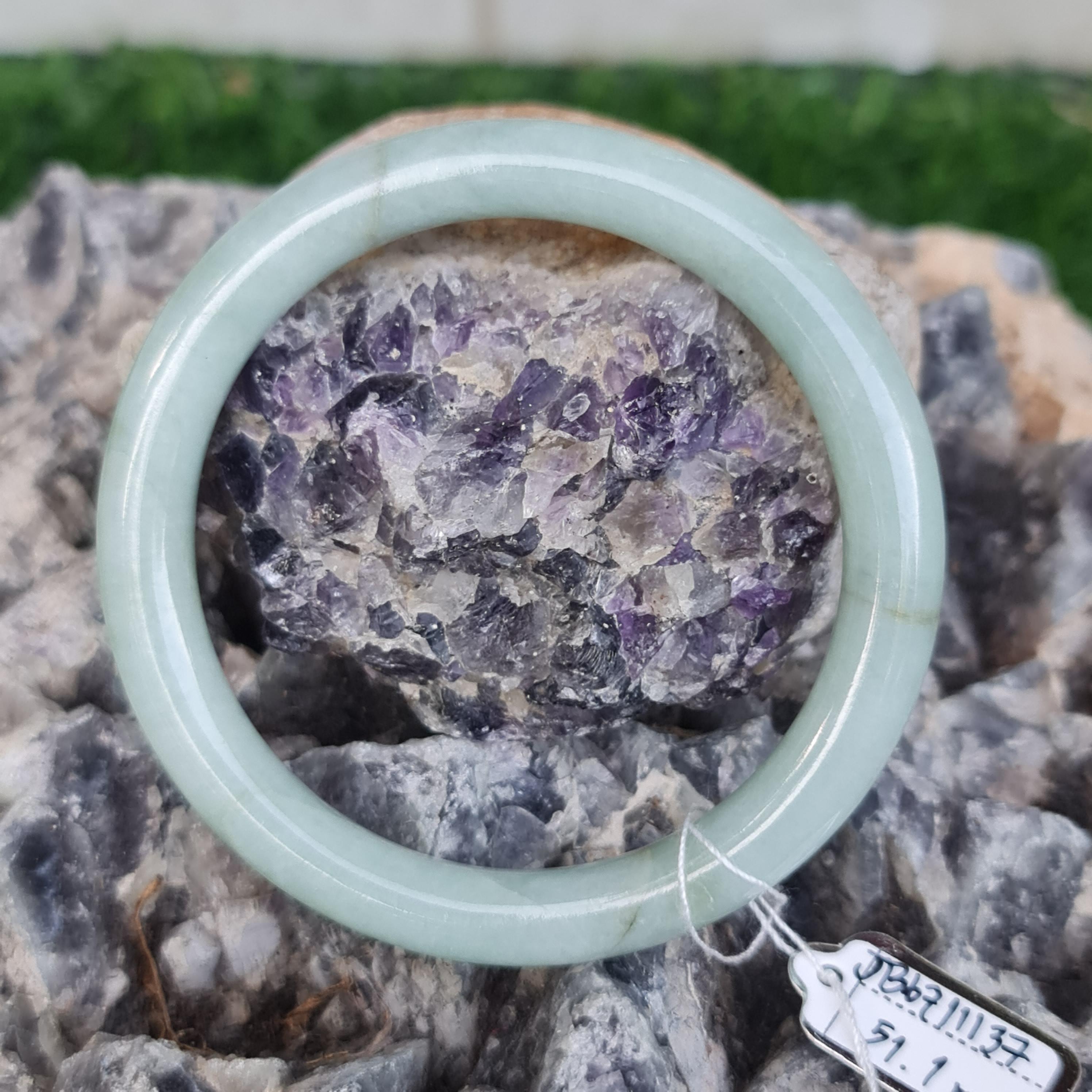 JB6711137 หยก พม่า แท้ Jade กำไลหยก 51.1 มม. (Jadeite bracelet) พม่า (Myanmar)