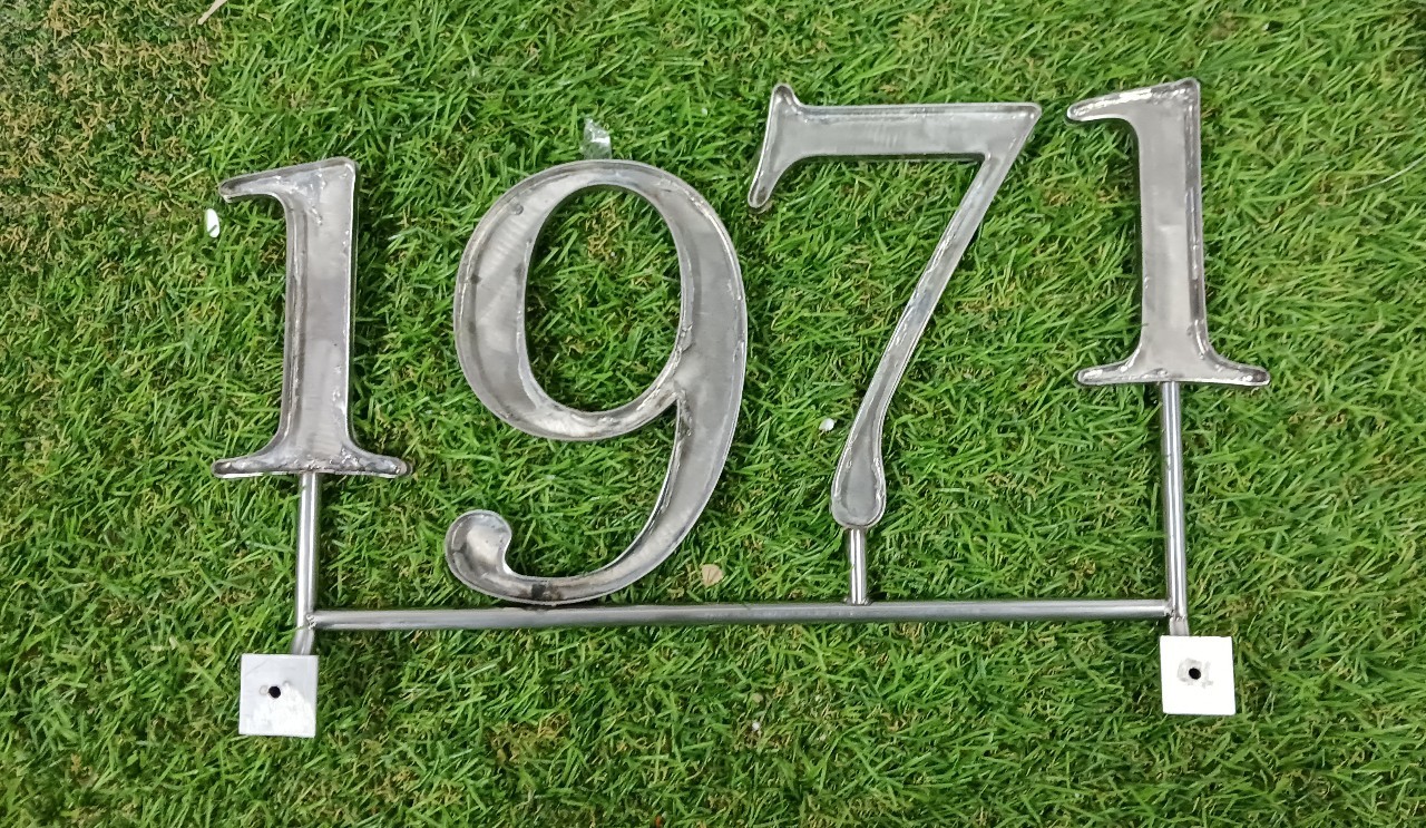 ป้ายเลขที่ อักษรซิงค์3มิติ ''1971''