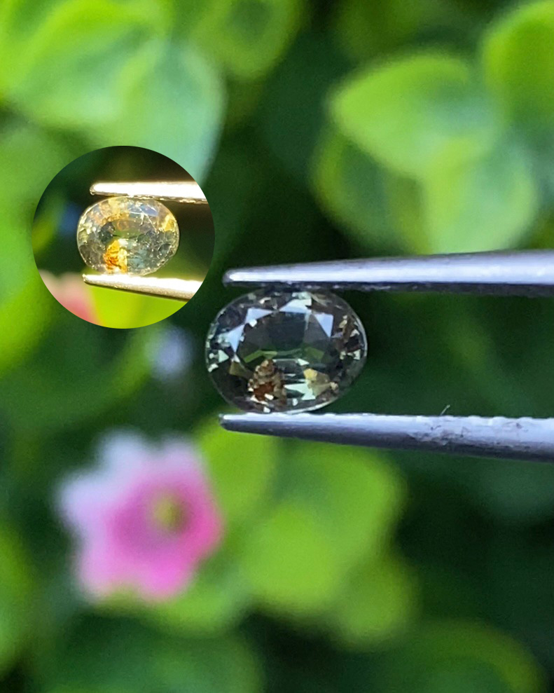 พลอย อเล็กซานไดร์ (Natural Alexandrite Chrysoberyl) เจ้าสามสี 0.46 กะรัต (Cts.) พร้อมใบเซอร์ พลอยแท้ อัญมณีมงคลประจําวันเกิด เครื่องประดับพลอย