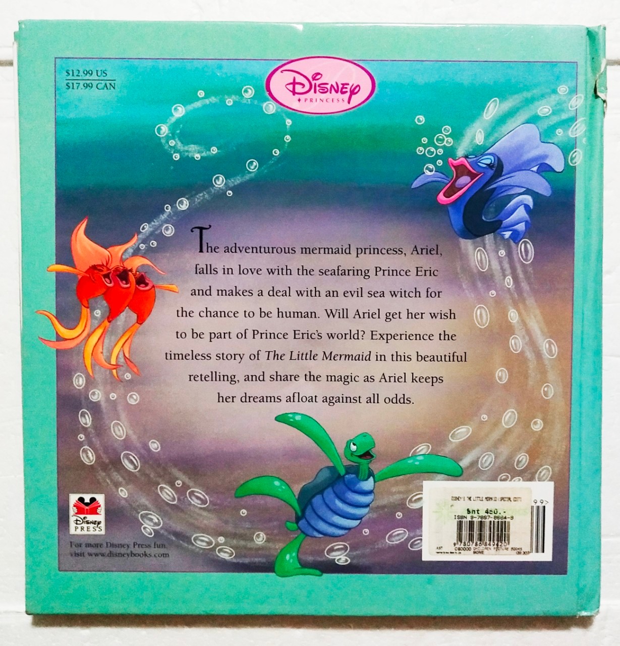 หนังสือนิทานภาพสวย**ปกหลังมีตำหนิตรงสันบนและมีรอยตามภาพ, เจ้าหญิงเงือกน้อย แอเรี่ยล The Little Mermaid