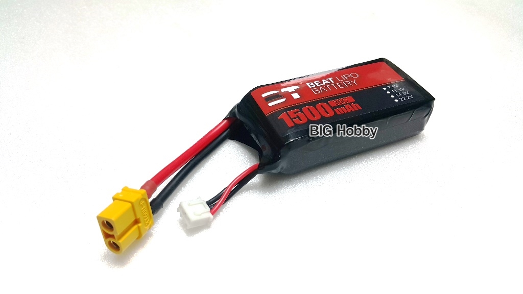 แบตลิโพ Lipo BT Beat 2S 7.4V 1500mAh 35C ขั้วปลั๊ก XT60 แบตเครื่องบิน แบตฮอ แบตโดรน แบตเรือ รถ