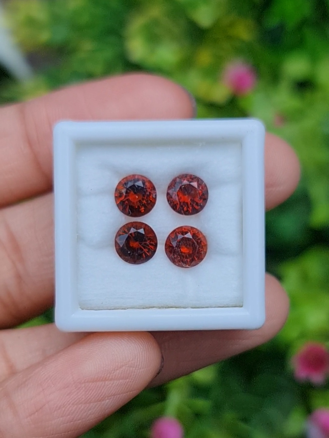 พลอย ซิทริน Citrine 3.09 กะรัต(Cts.) 4 เม็ด Pcs. พลอยแท้ อัญมณีมงคลประจําวันเกิด เครื่องประดับพลอย