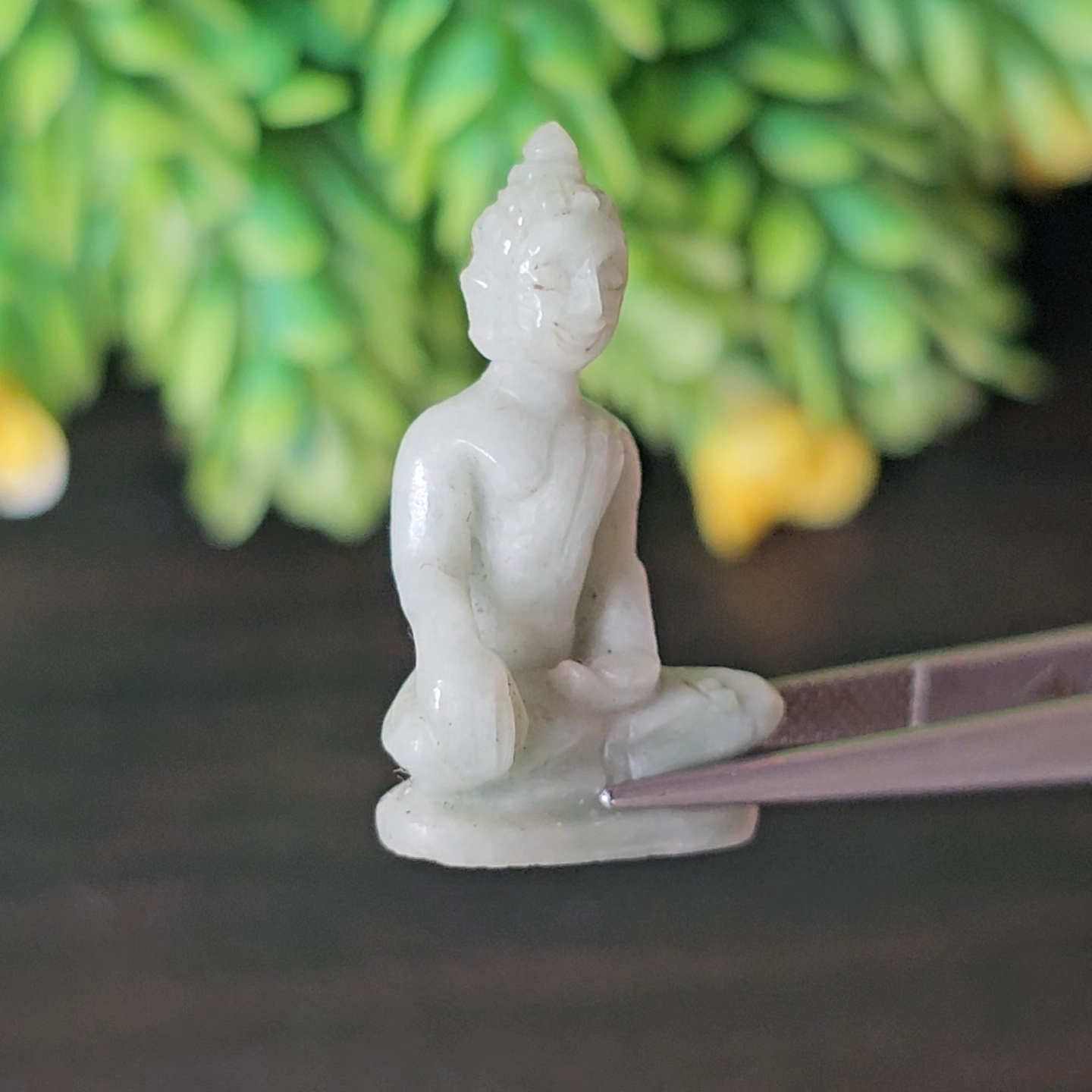 หยก แกะสลัก รูป พระ (Burmese jadeite) 14.81 กะรัต (cts.) หยก พม่า แท้