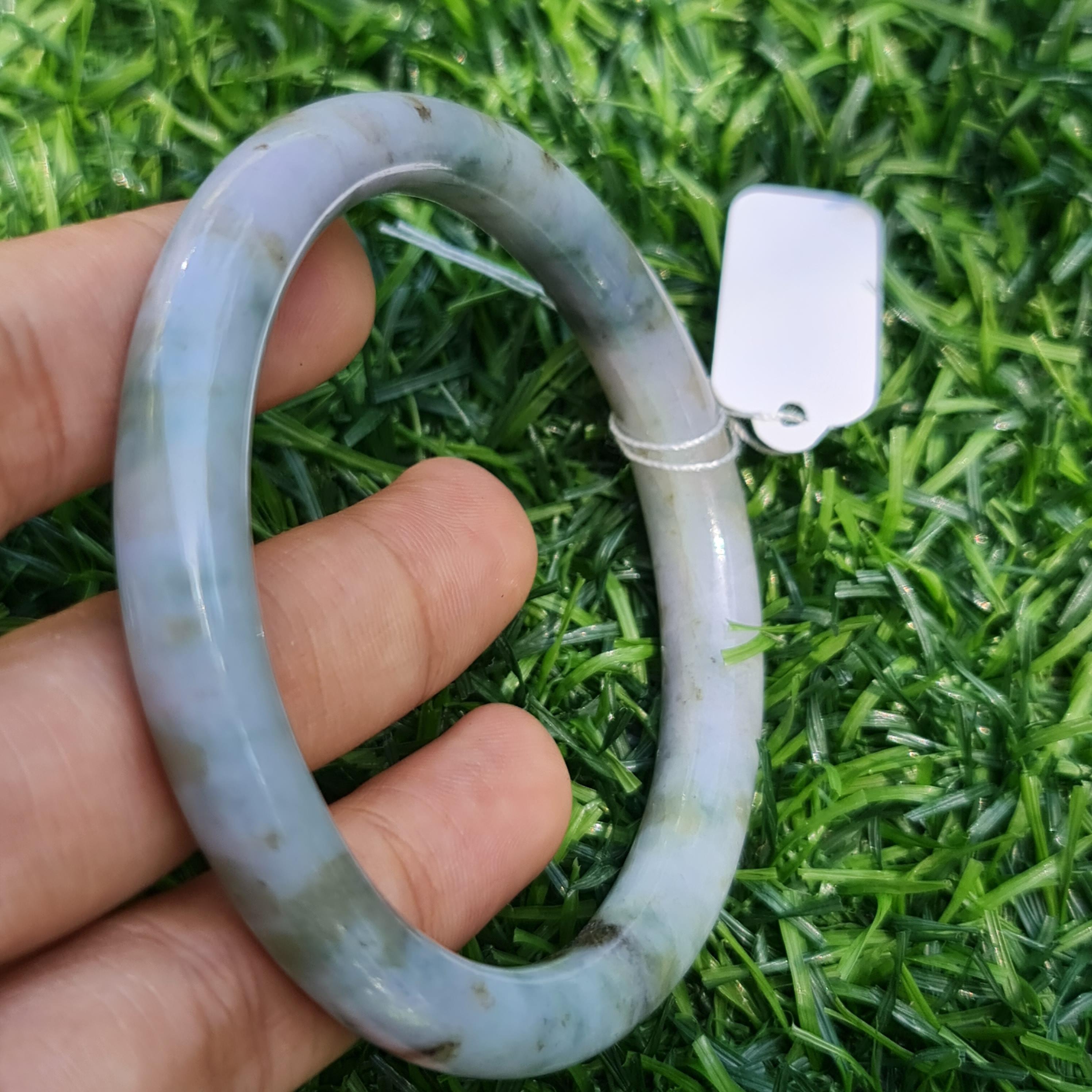 JB671105 หยก พม่า แท้ Jade กำไลหยก (Jadeite bracelet) พม่า (Myanmar) 55.1 มม.