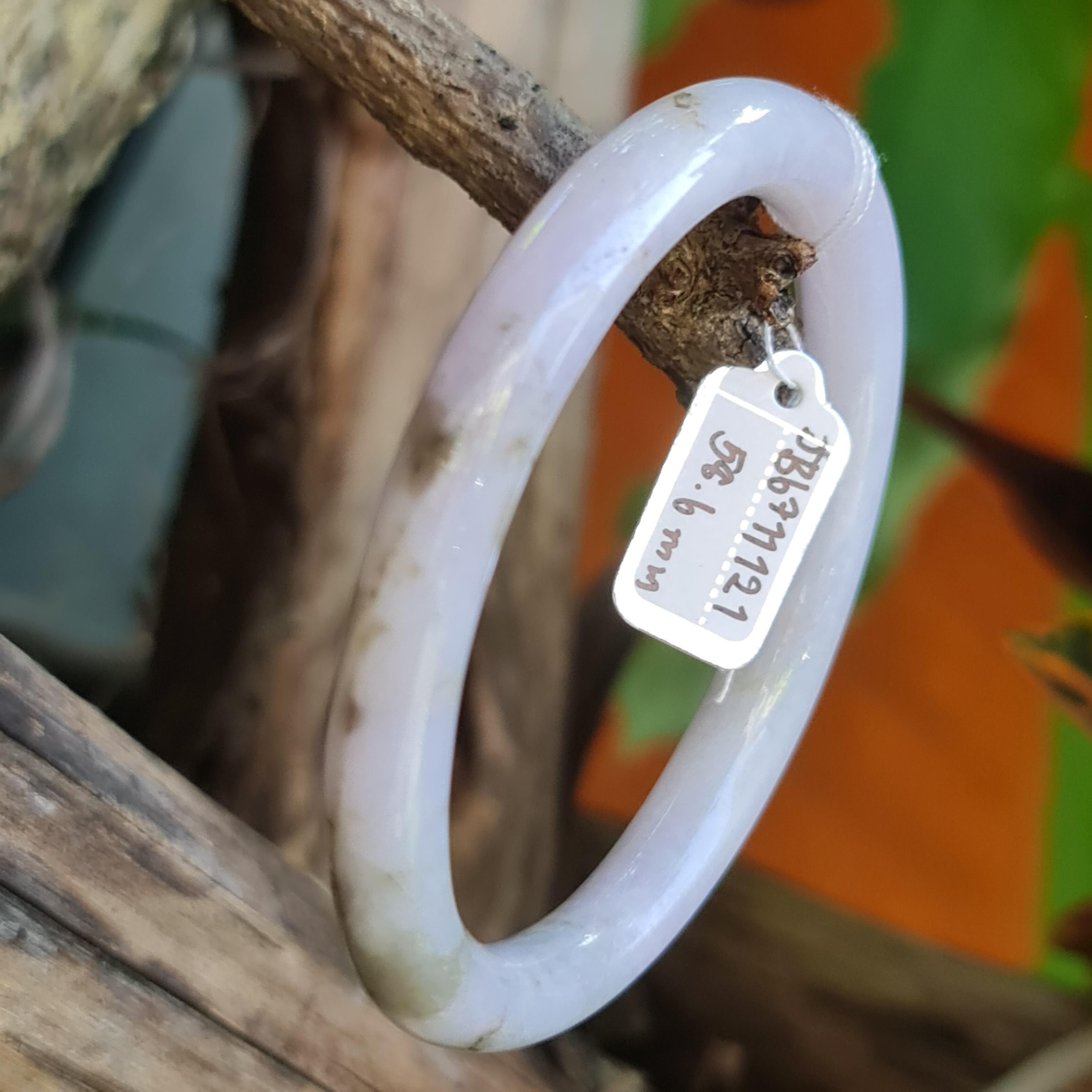 JB6711121 หยก พม่า แท้ Jade กำไลหยก 58.6 มม. (Jadeite bracelet) พม่า (Myanmar)