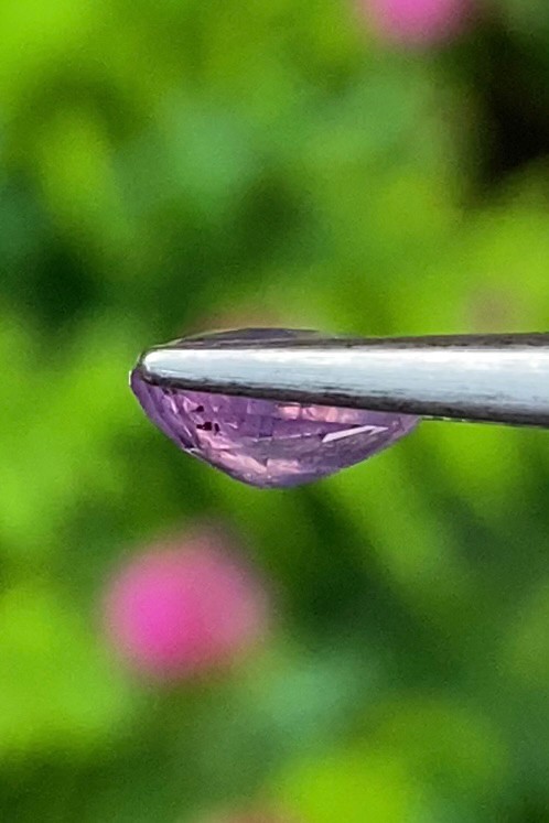 พลอย เพอเพิล แซฟไฟร์ สีม่วง Purple Sapphire ดิบ (Unheated) 1.08 กะรัต (Cts.) พลอยแท้ อัญมณีมงคลประจําวันเกิด เครื่องประดับพลอย