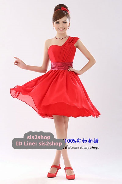 พร้อมส่ง ชุดราตรีสั้น บ่าเฉียง สีม่วงอ่อน คอเว้า Sweet Heart คาดเอวผ้าซาติน