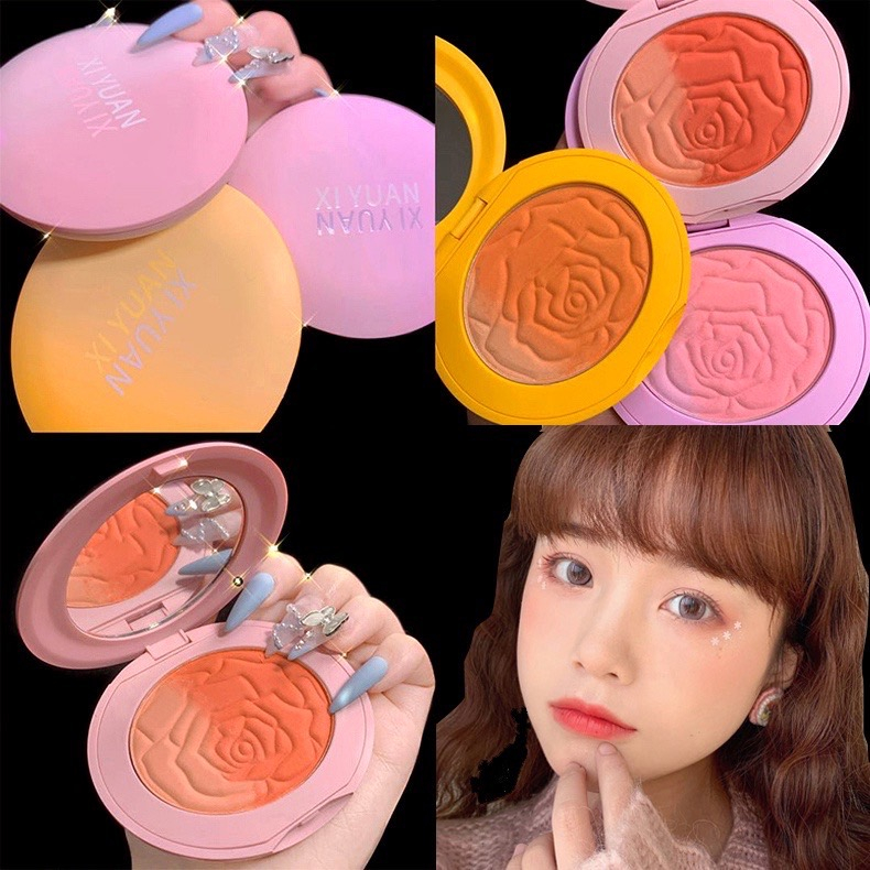 1 PV. บลัชออนแต่งหน้า สีนู้ด ไล่โทนสี กันน้ํา ติดทนนาน #001 (8g.)