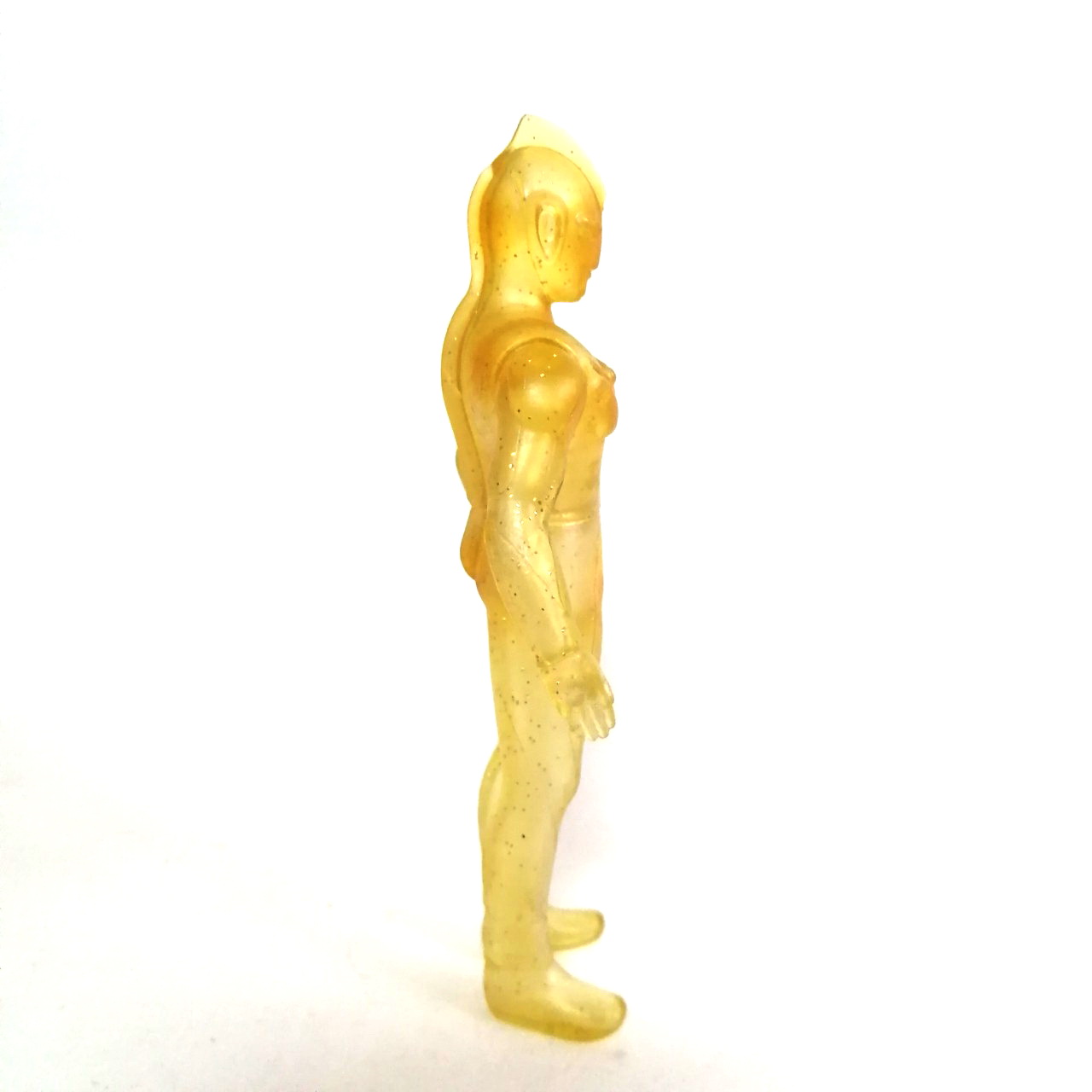 ซอฟ 5 -5.5 นิ้ว อุลตร้าแมน คอสมอส ตัวพิเศษ เคลียร์ใสเหลืองกากเพชร ขนาดตามรูป สภาพดี มีรอยบ้าง