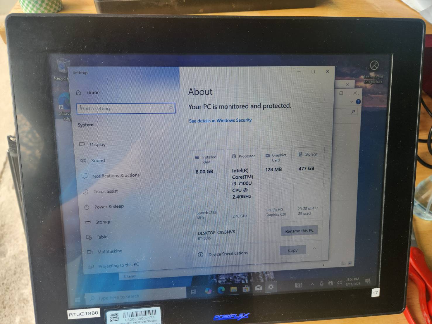 เครื่องโพส สเปคดี ทัสกีน เร็วมาก i3 gen7th Ram 8 GB SSD 512 GB คุ้ม มี 15 ตัว
