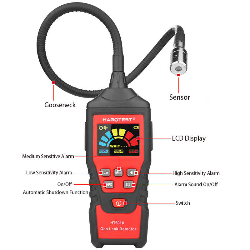 เครื่องตรวจวัดแก๊ส ตรวจจับแก๊สรั่วไหล รุ่น HT601 Gas Leakage Detector