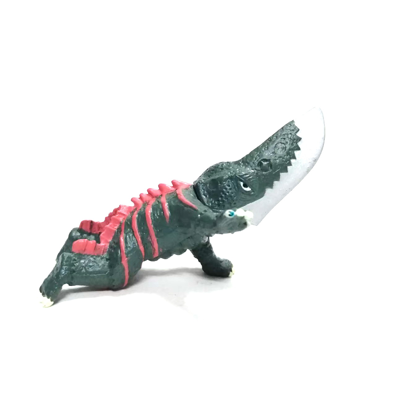 ขนาด3นิ้ว*** อาจมีรอยกาวบางส่วนไม่มีฐานน้ำแข็ง กาชาปองสัตว์ประหลาดกิวรอน(GUIRON)จากกาเมร่า ขนาดตามรูป มือสองของครบ