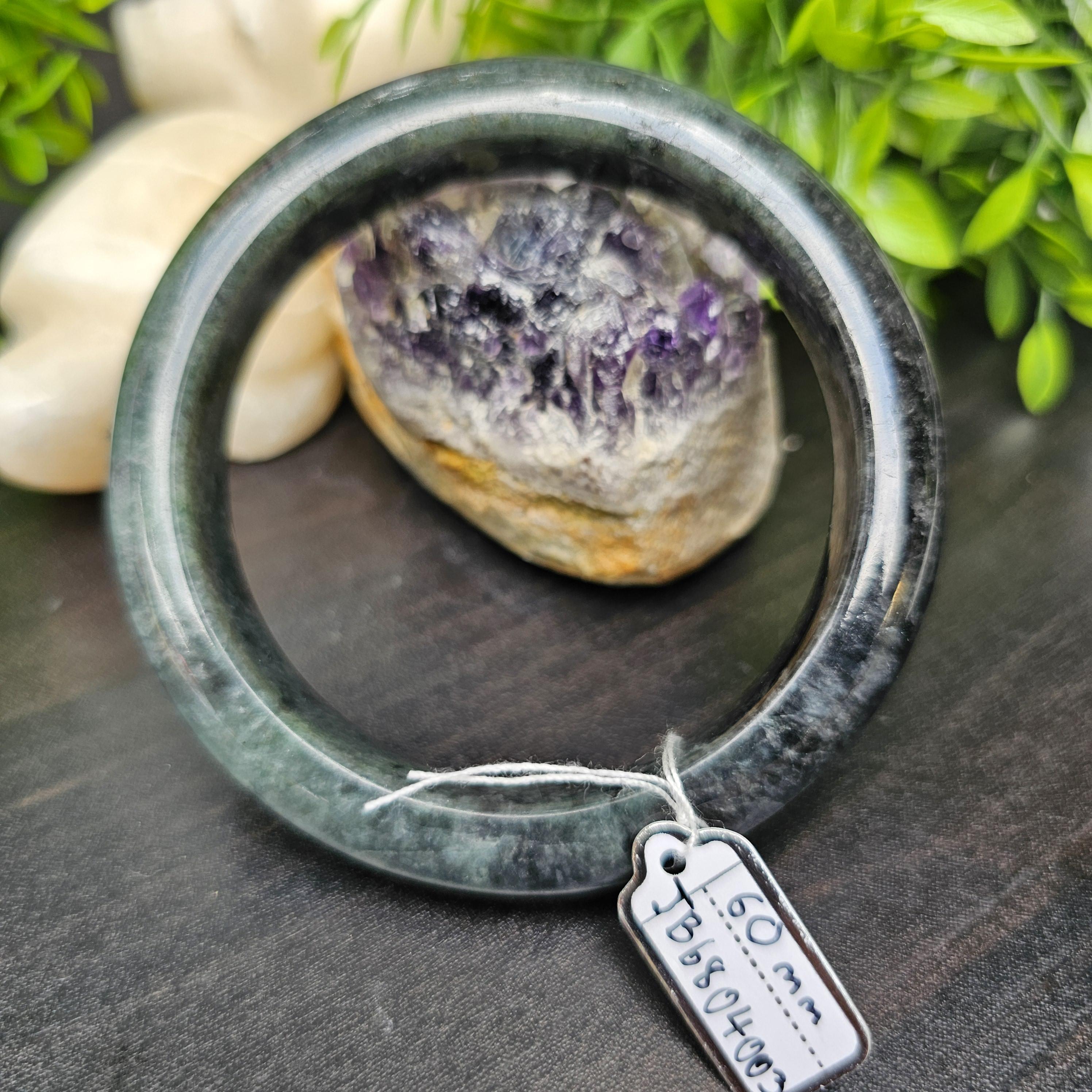 JB68041096 หยก พม่า แท้ Jade กำไลหยก 62.2 มม. (Jadeite bracelet) พม่า (Myanmar)