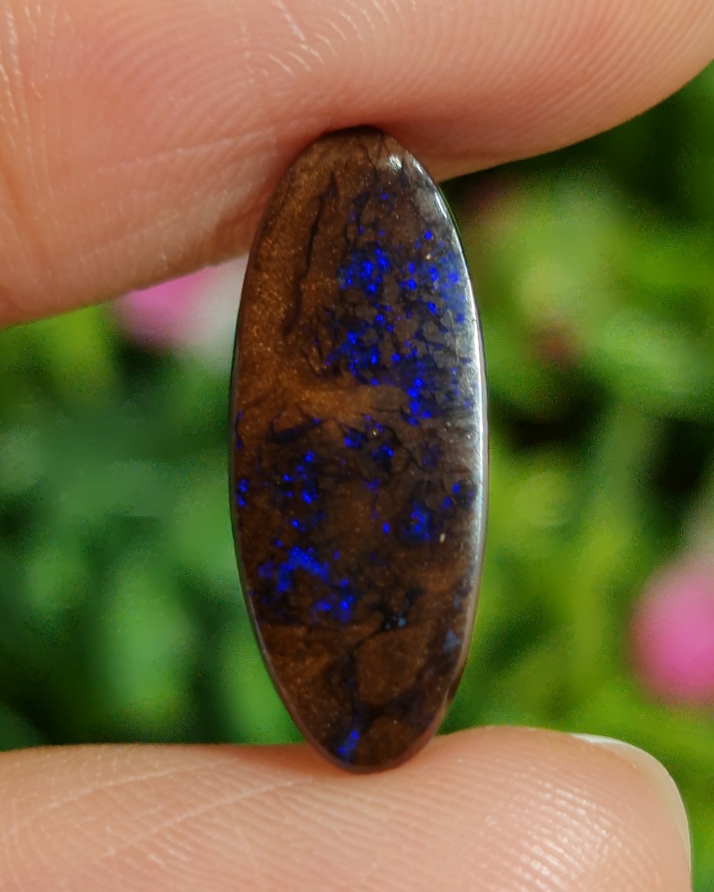 พลอย โบลเดอร์ โอปอล ออสเตรเลีย Australian Boulder Opal 6.60 กะรัต (Cts.) พลอยแท้ อัญมณีมงคลประจําวันเกิด เครื่องประดับพลอย