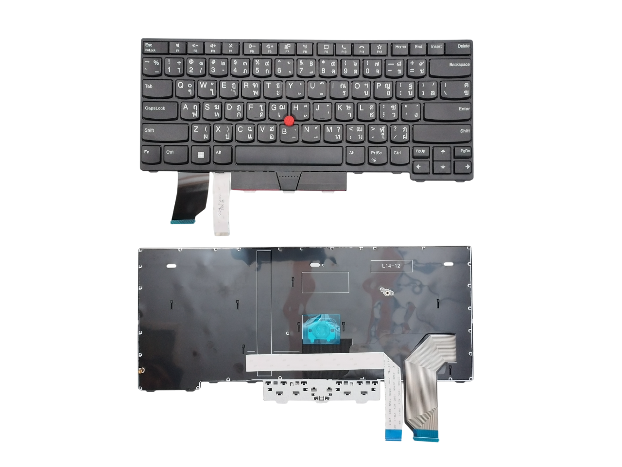 Keyboard Lenovo ThinkPad L14 Gen 1, Gen 2, 20X1, 20X2, 20X5, 20X6 - พร้อมปุ่มเมาส์แดง ของแท้ มี 4 ตัว