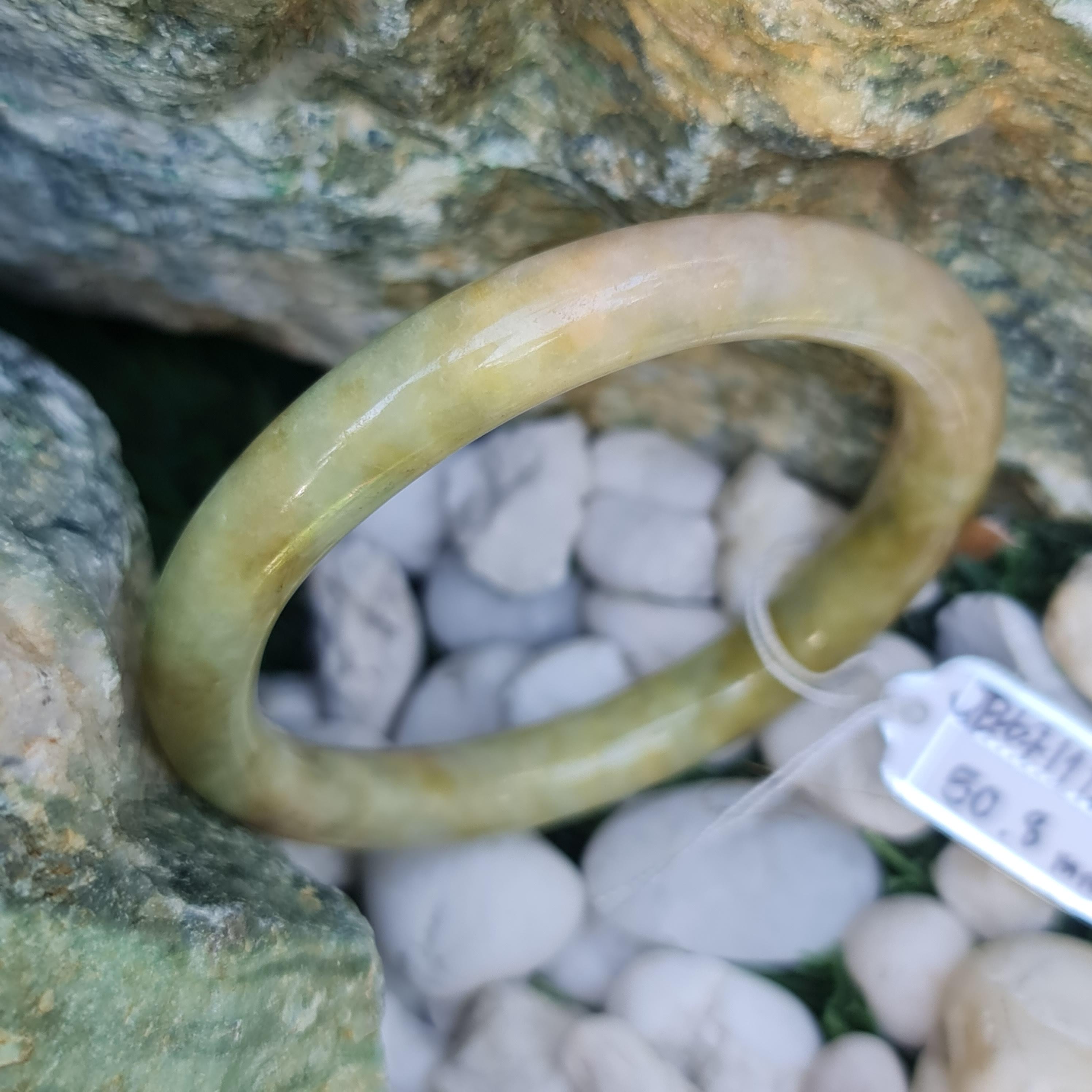 JB6711126 หยก พม่า แท้ Jade กำไลหยก 50.8 มม. (Jadeite bracelet) พม่า (Myanmar)