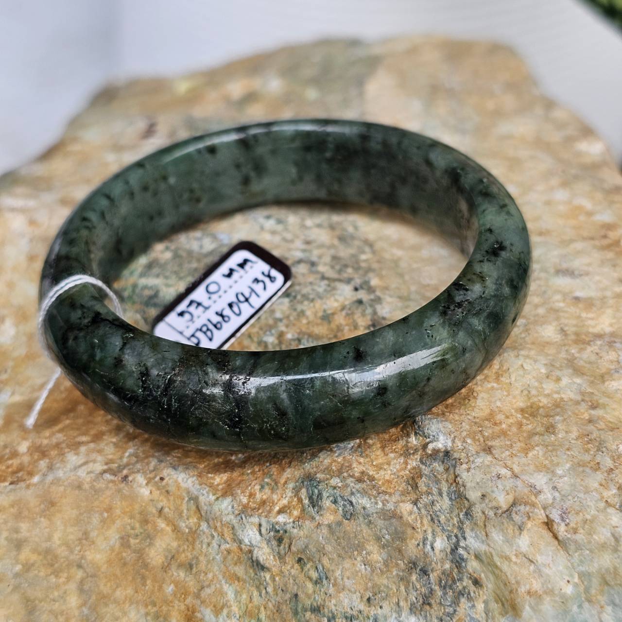 JB6804138 หยก พม่า แท้ Jade กำไลหยก 57.0 มม. (Jadeite bracelet) พม่า (Myanmar)