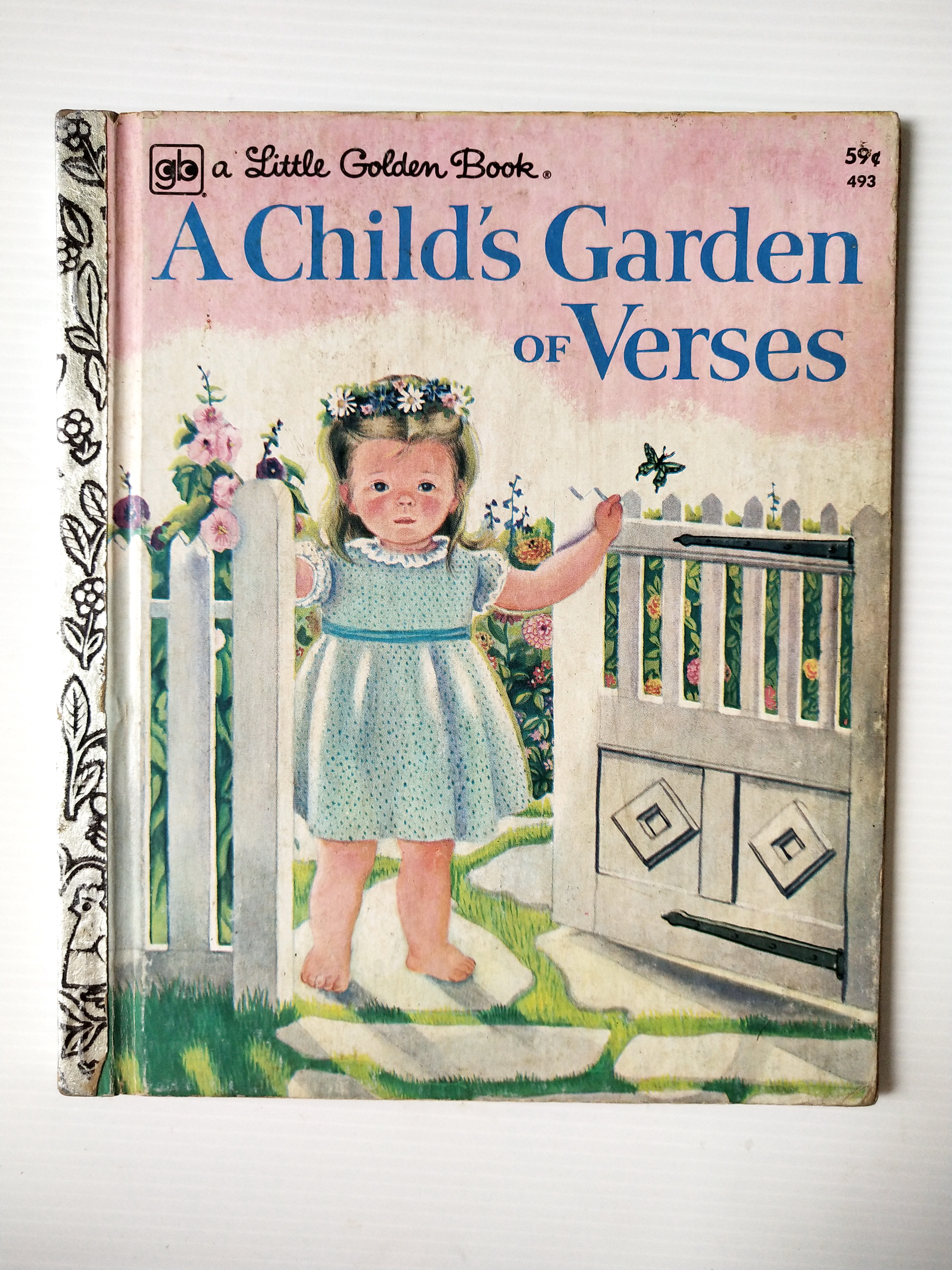 หนังสือภาพสวย **มีตำหนิ โปรดตรวจสอบทุกภาพ ฉบับภาษาอังกฤษ A little golden book, A child's Garden of Verses โดย Robert Louise Stevenson selected and Illustrated by Eloise Wilkin