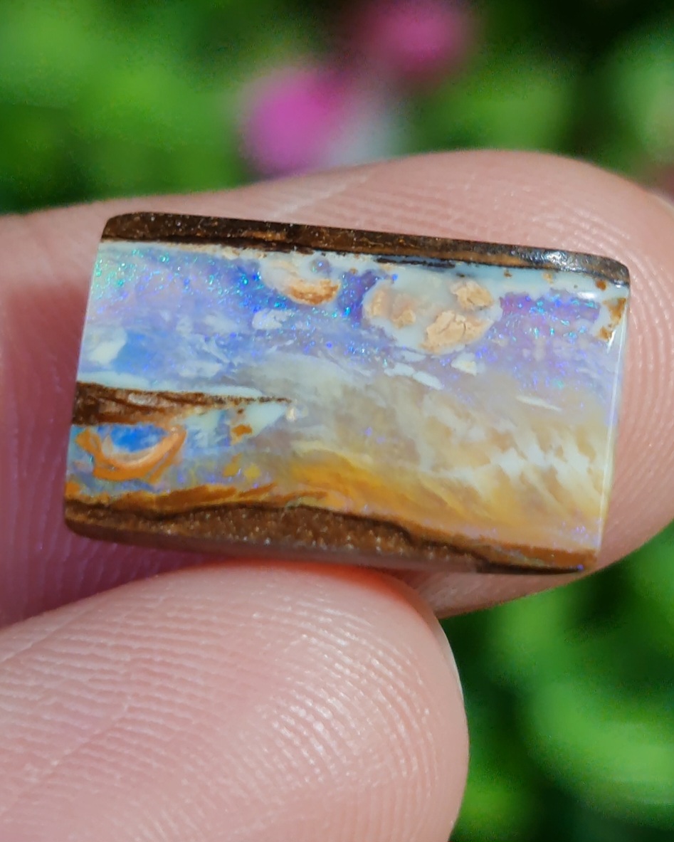 พลอย โบลเดอร์ โอปอล ออสเตรเลีย Australian Boulder Opal 6.30 กะรัต (Cts.) พลอยแท้ อัญมณีมงคลประจําวันเกิด เครื่องประดับพลอย