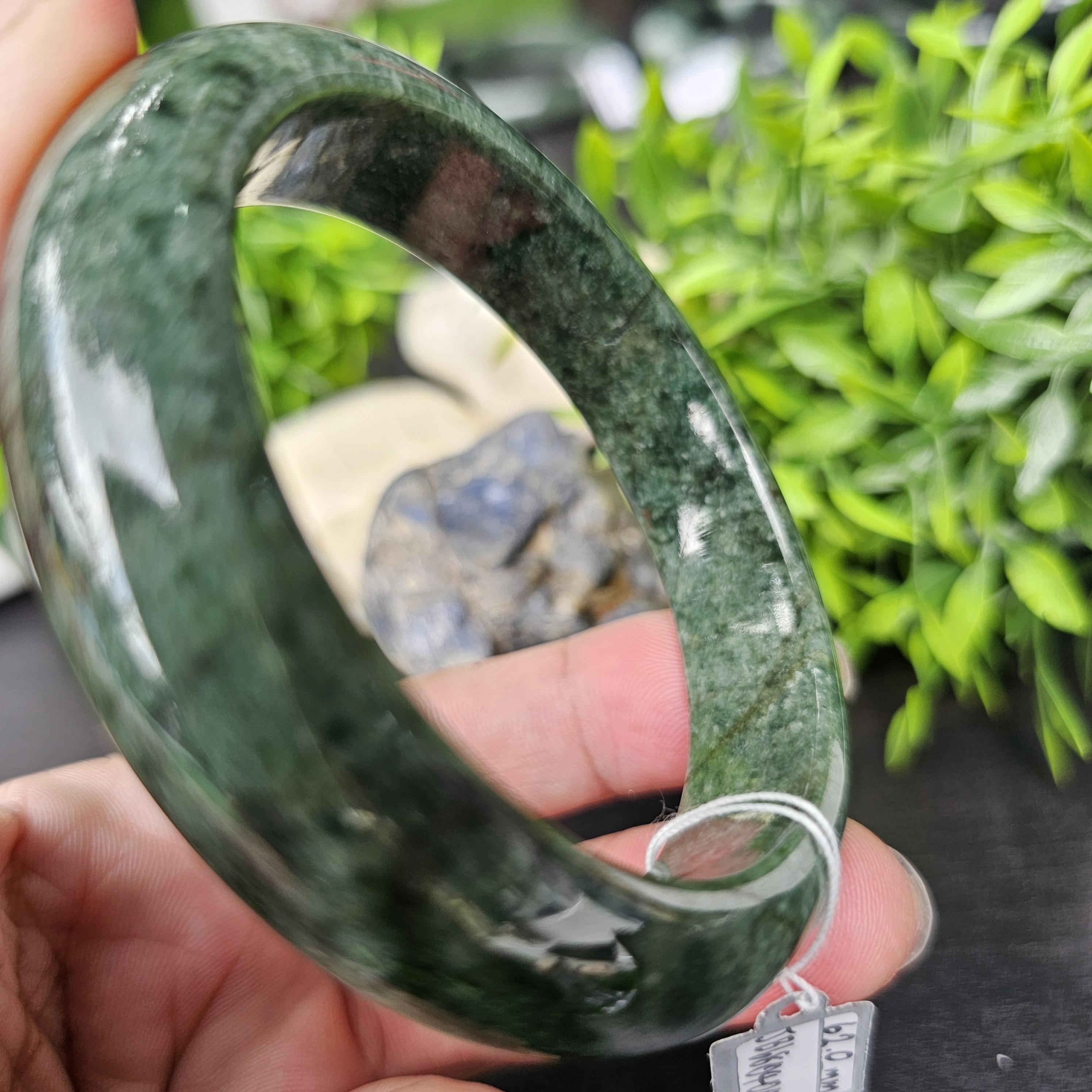 JB6804046 หยก พม่า แท้ Jade กำไลหยก 62.0 มม. (Jadeite bracelet) พม่า (Myanmar)