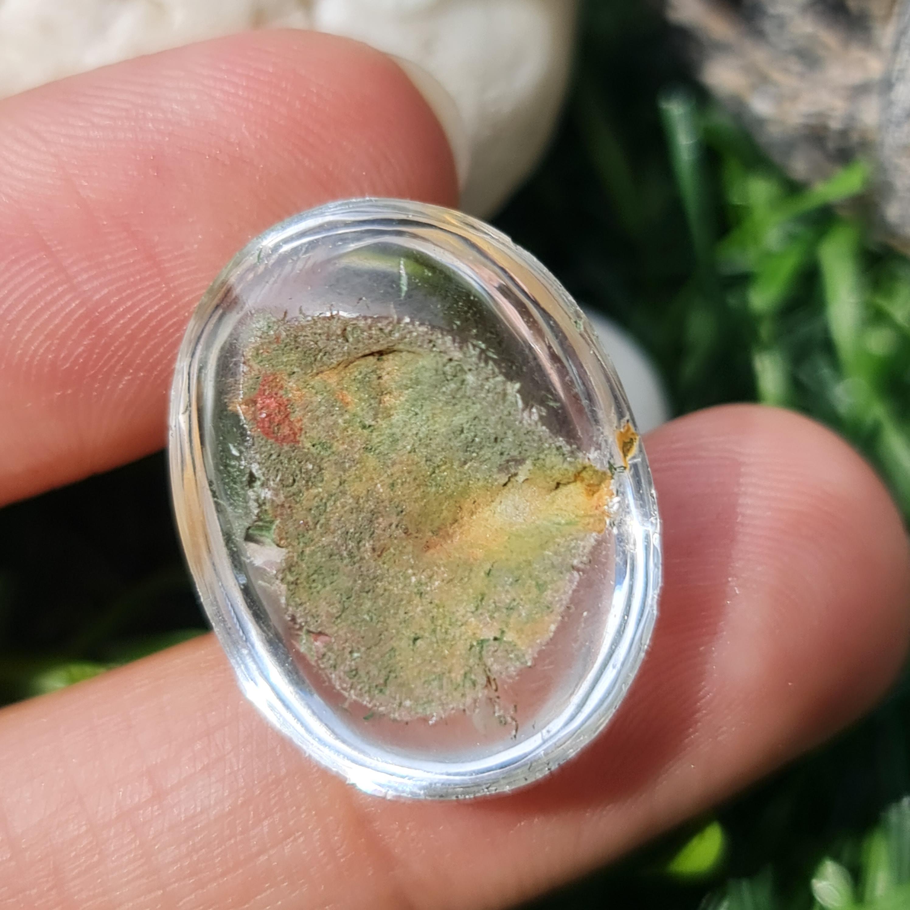 โป่งข่าม ควอตซ์ Rutilated Quartz 23.85 กะรัต Cts. พลอยแท้ อัญมณีมงคลประจําวันเกิด เครื่องประดับพลอย